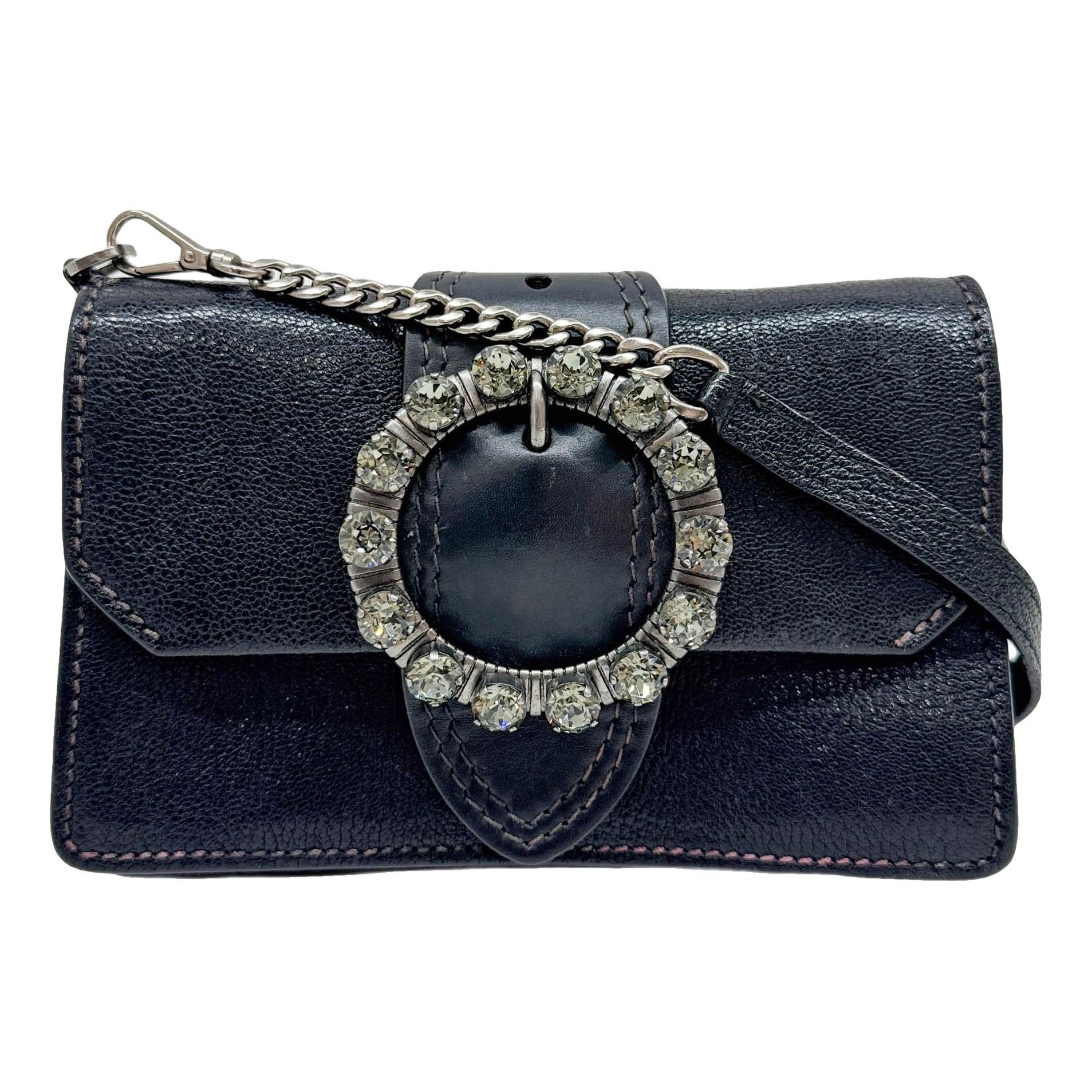Miu Lady leather handbag