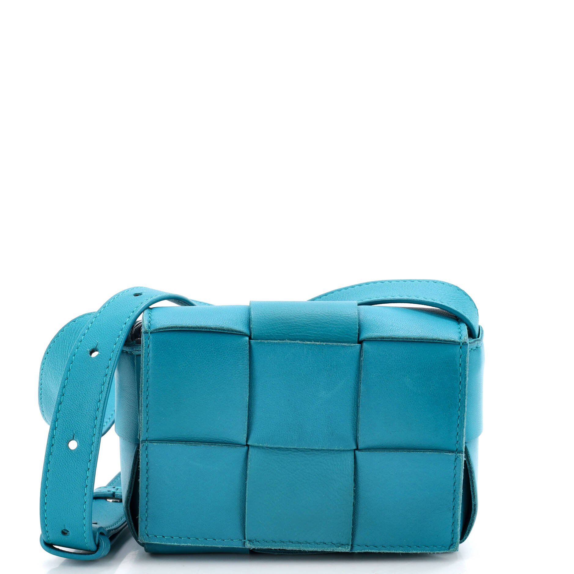 Cassette Crossbody Bag Maxi Intrecciato Leather Extra Mini