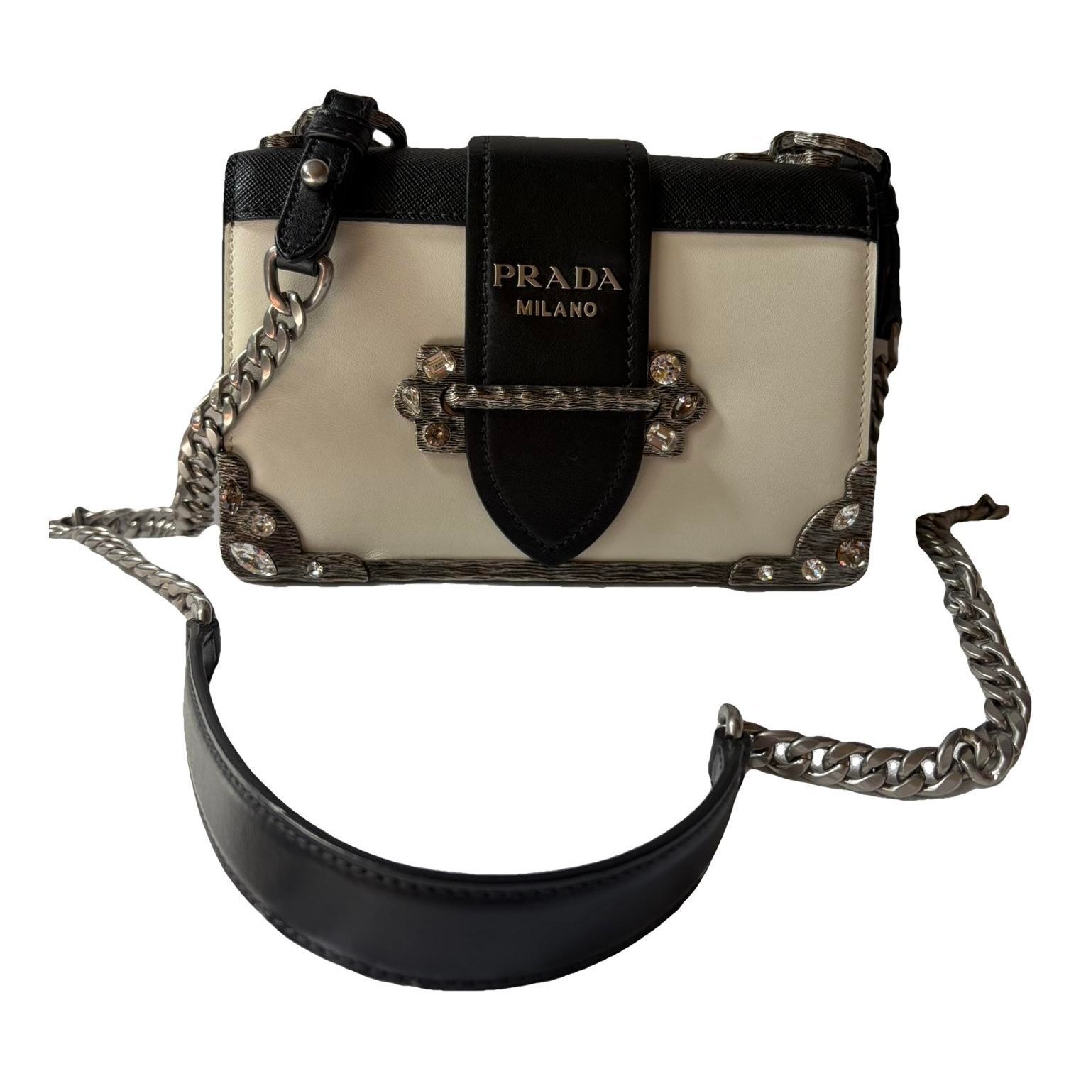 Light Frame leather clutch bag
