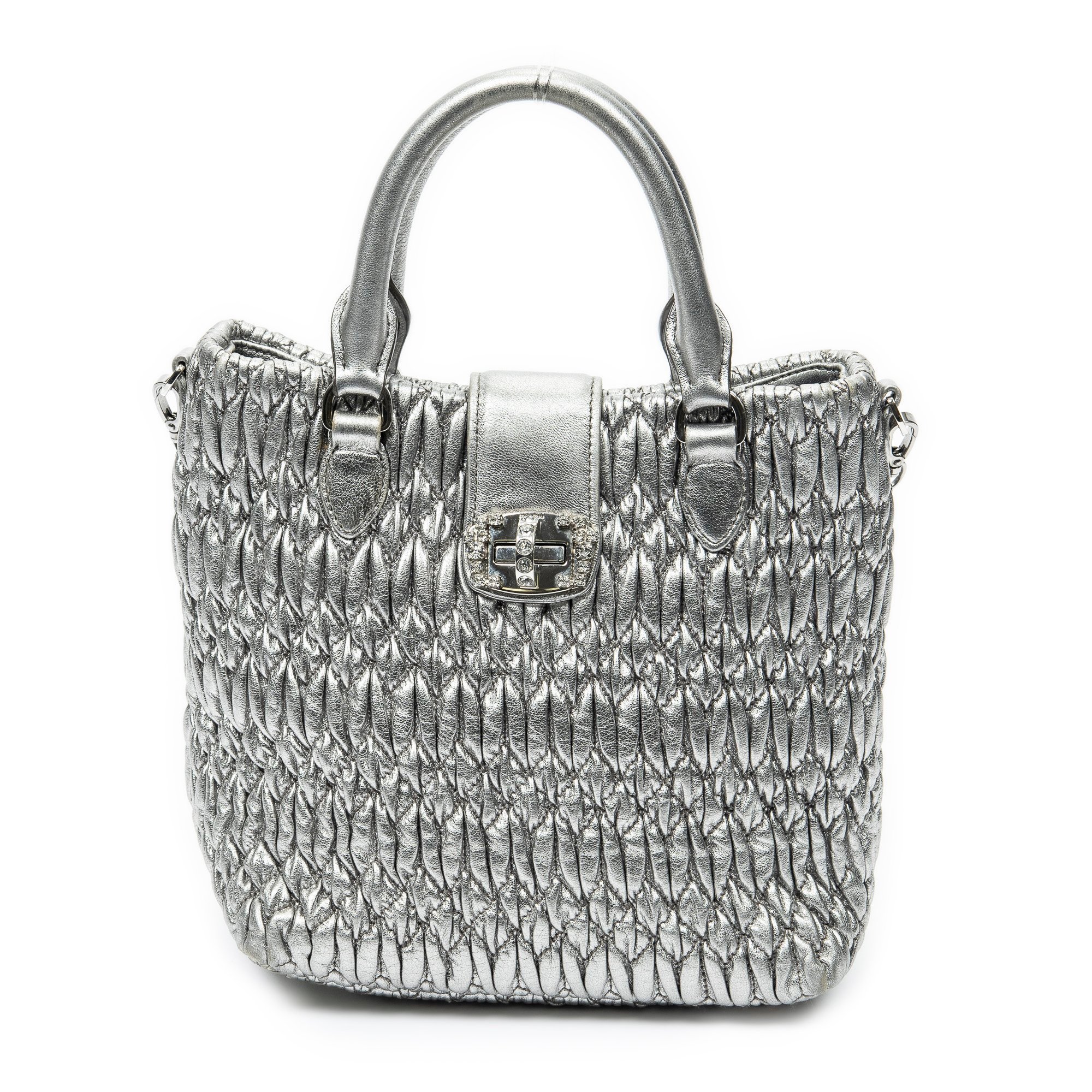 Miu Miu Miu Crystal leather handbag