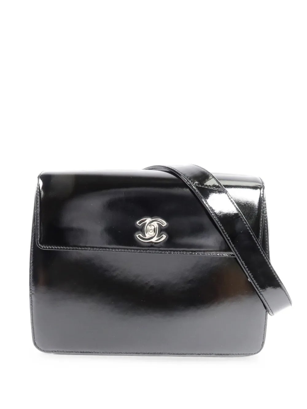 CC turn-lock shoulder bag