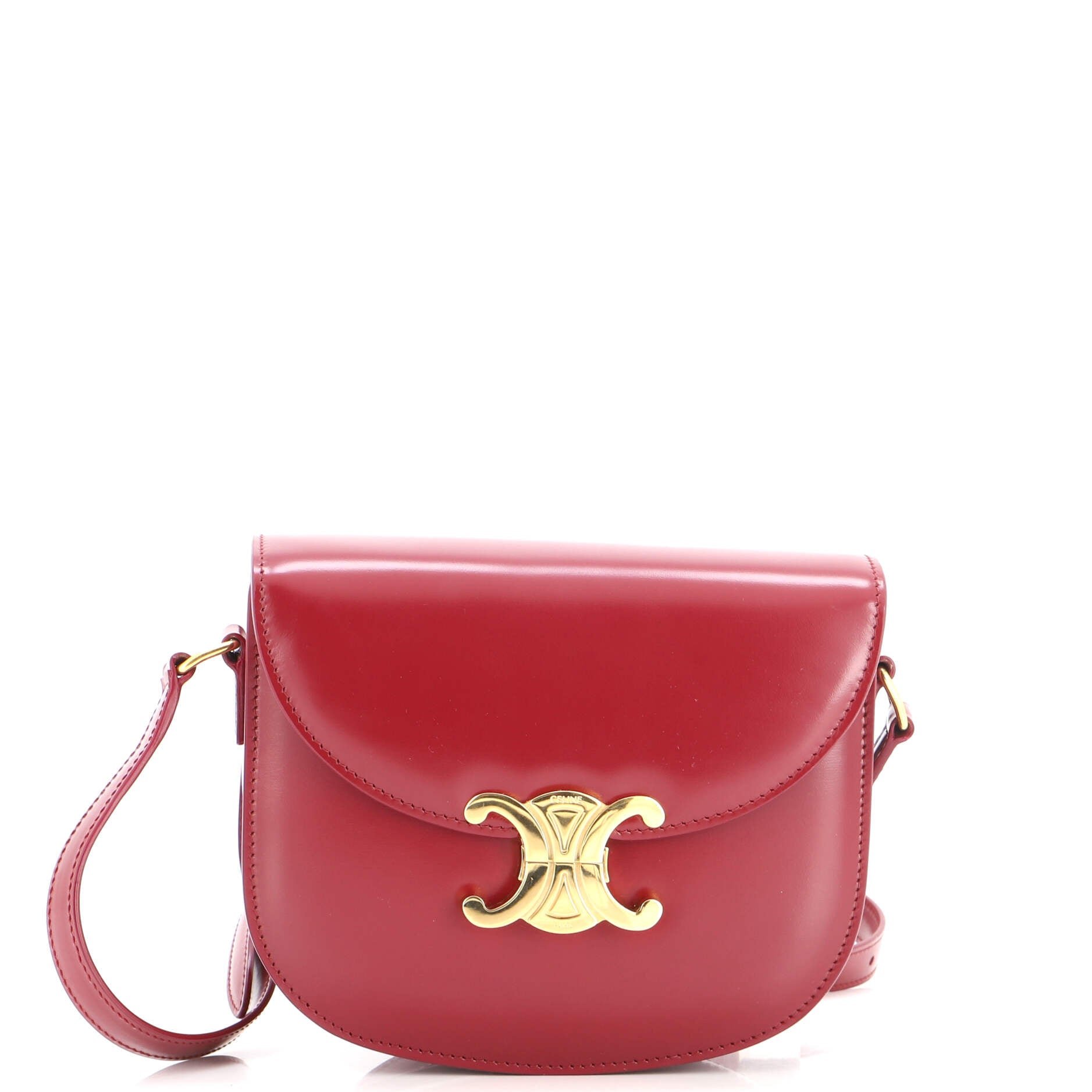 Triomphe Besace Clea Flap Bag Leather