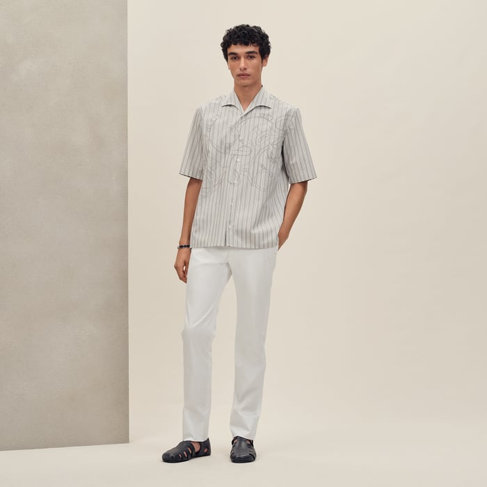 Gris "Eperon d'Or 3d Ray" Short-sleeve Straight Cut Shirt
