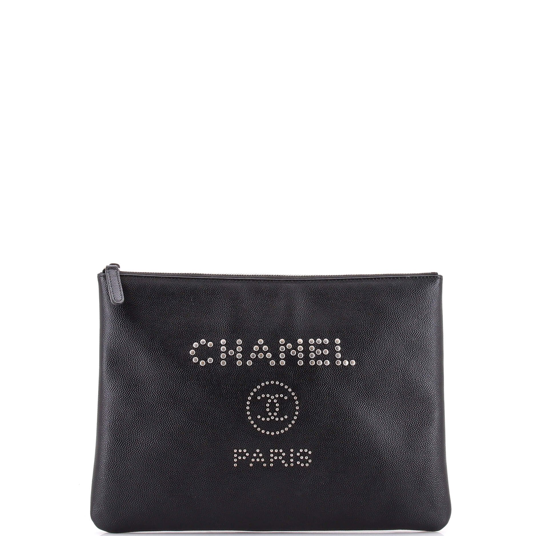 Leather clutch bag