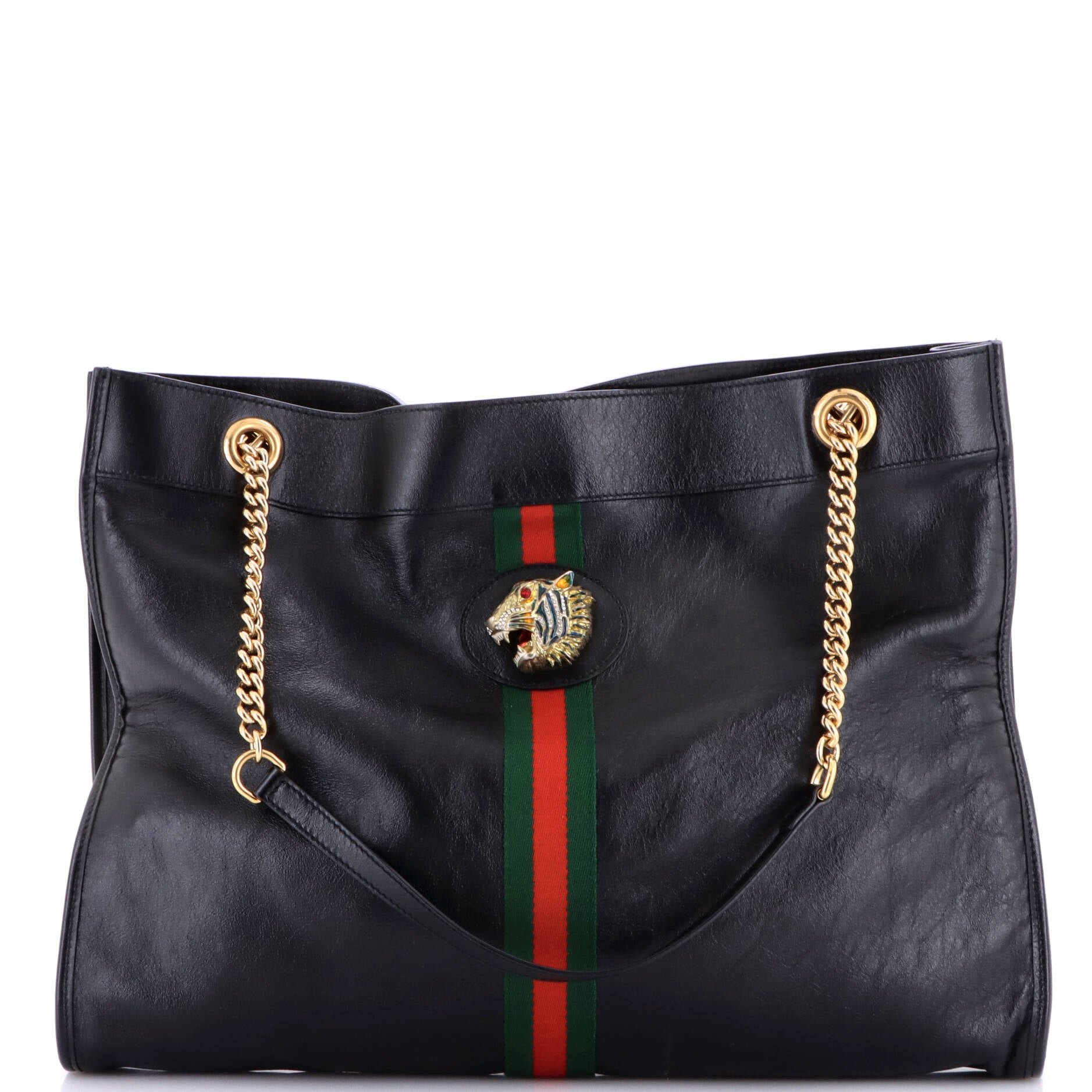Rajah Chain Tote Leather Large