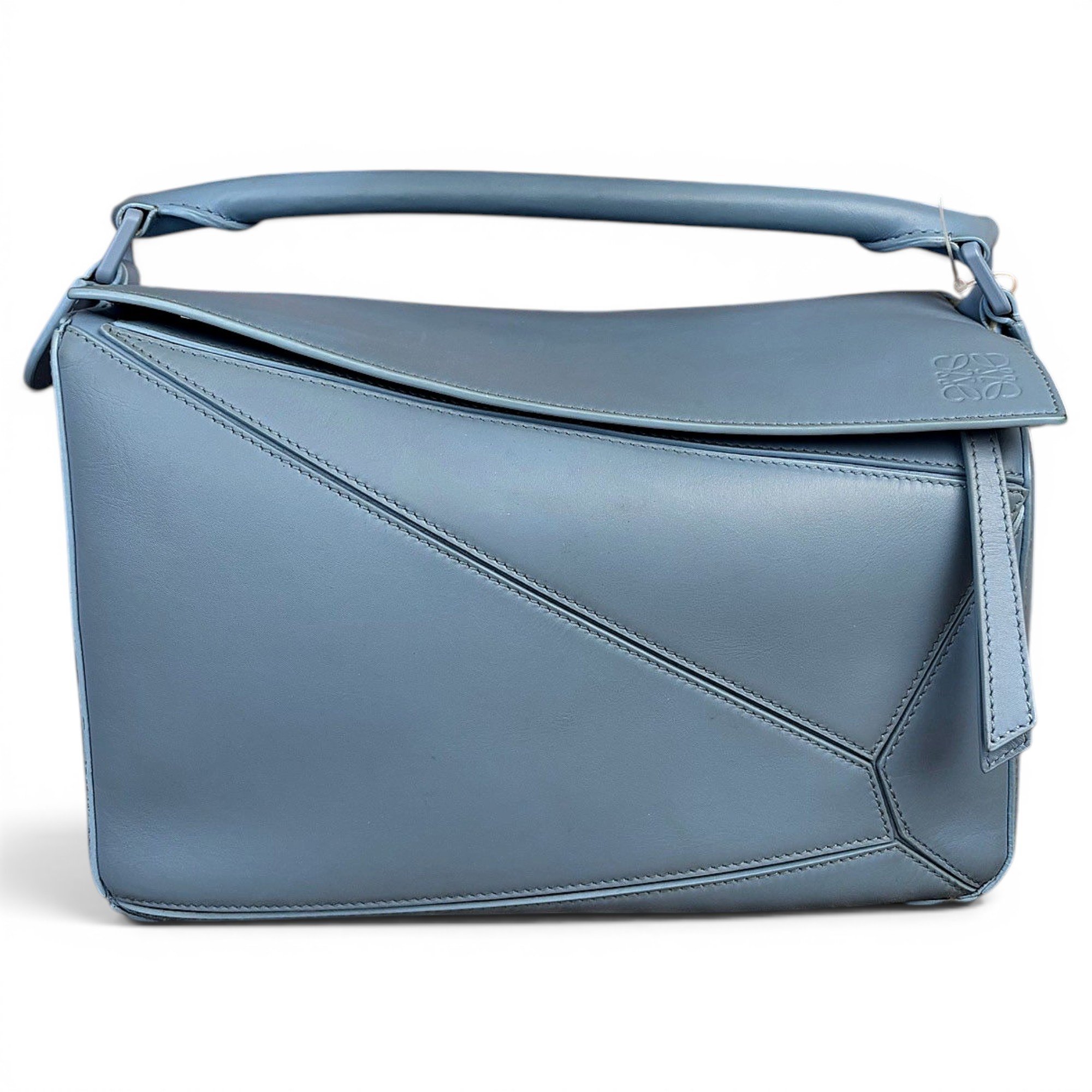 Puzzle leather handbag