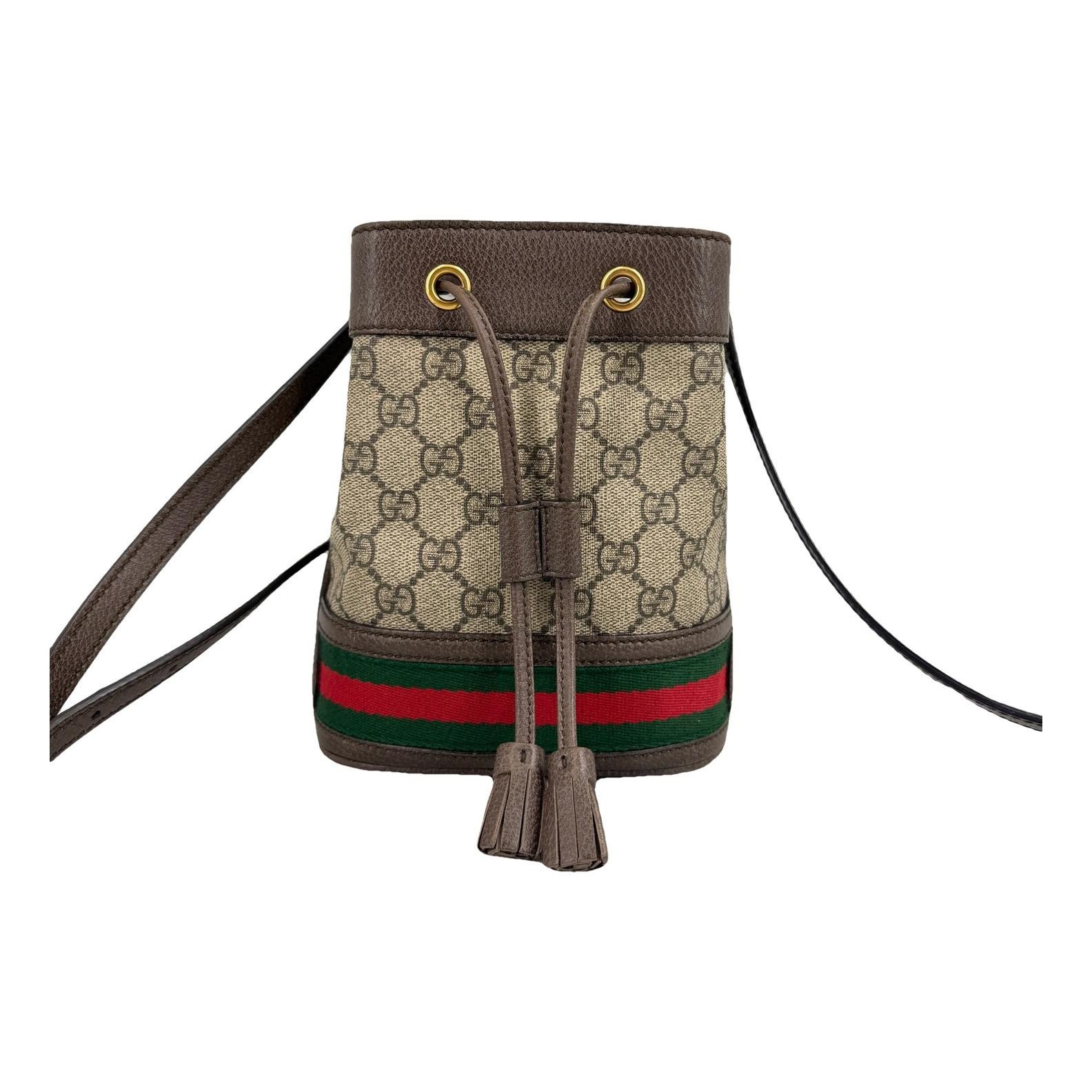 Ophidia Bucket leather handbag