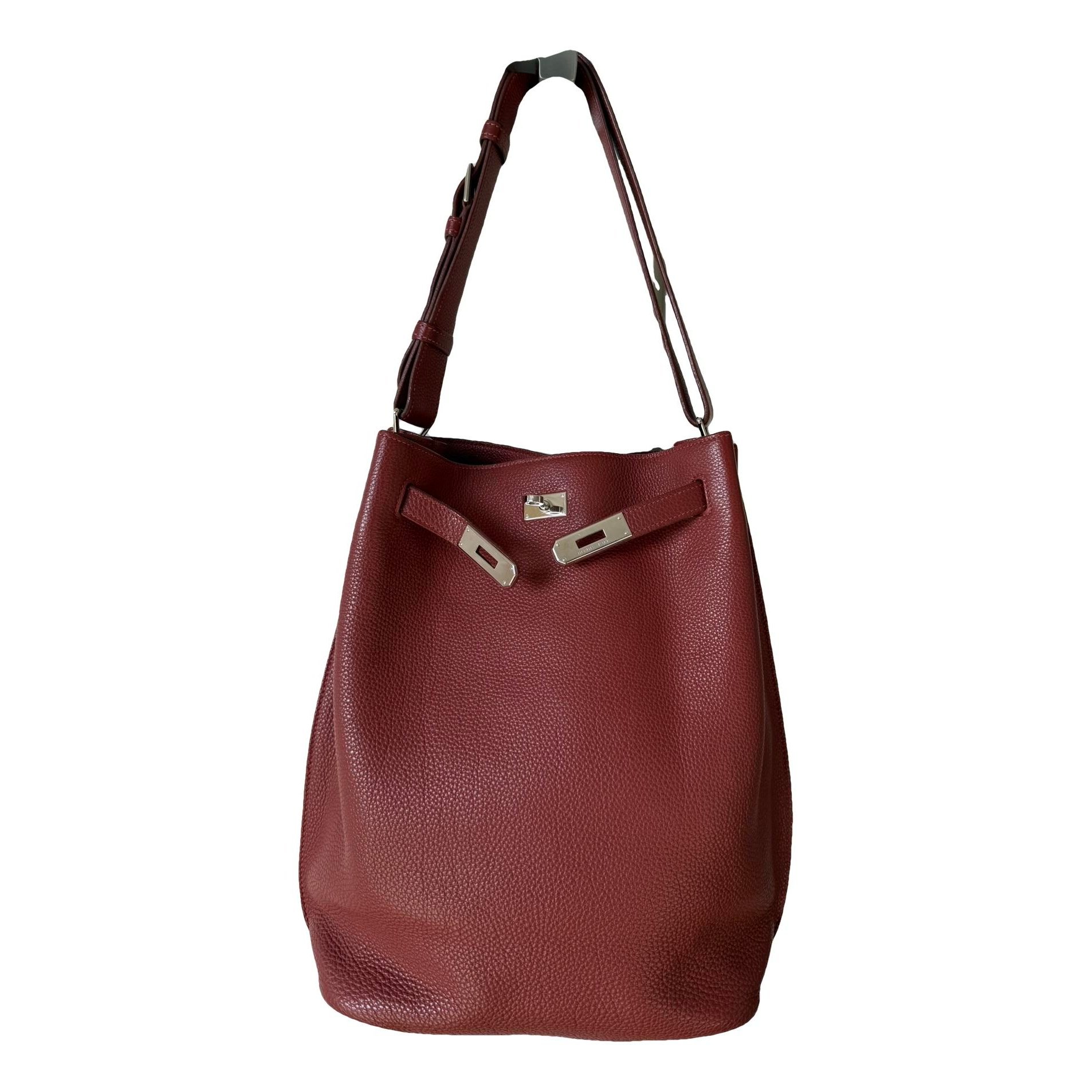 Hermes Kelly Handbag Clemence Leather