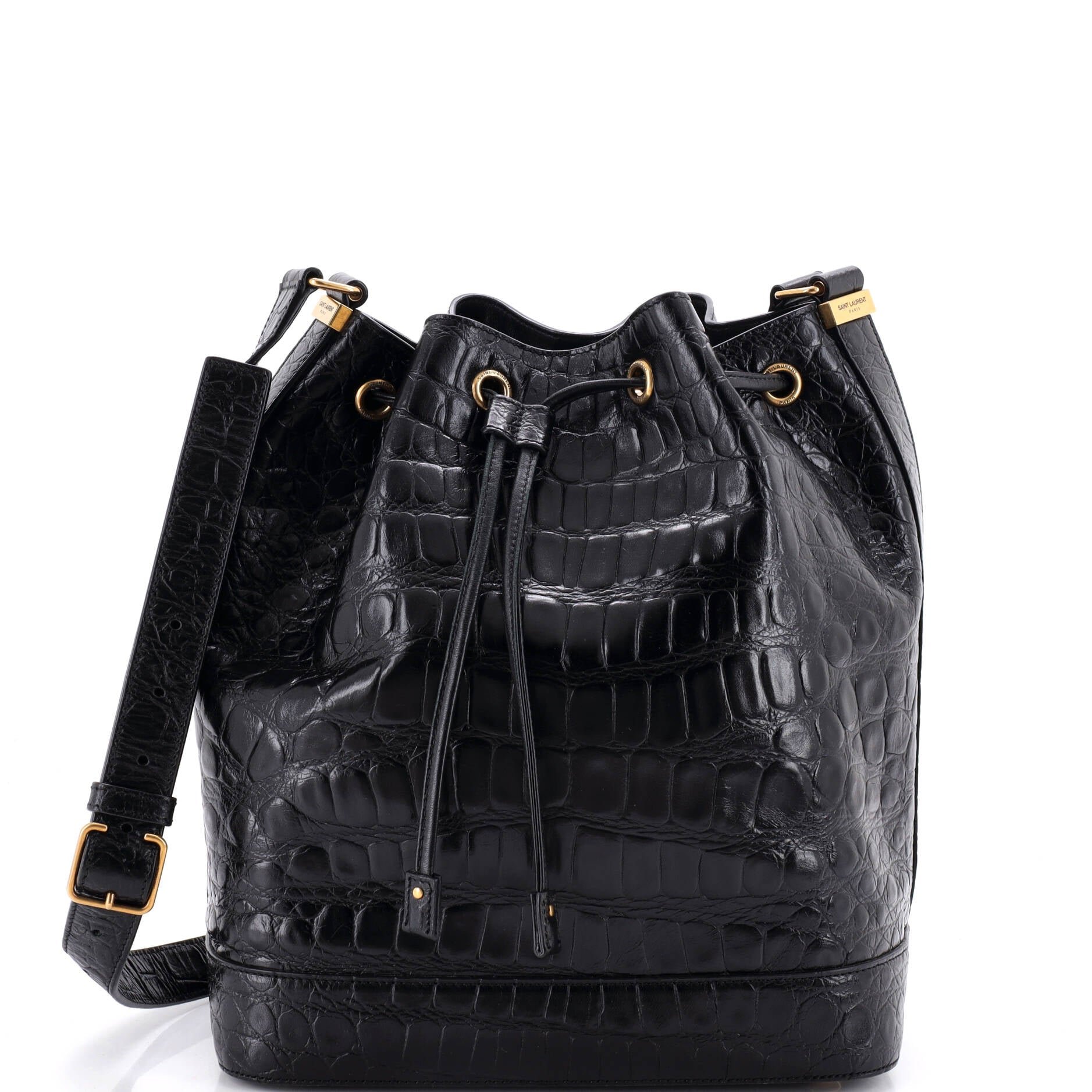 Le Monogramme Bucket Bag Crocodile Embossed Leather