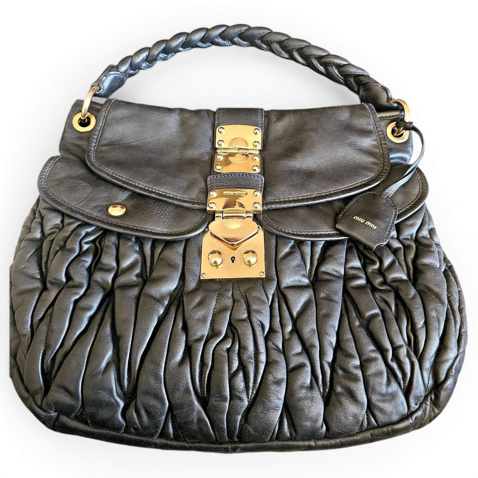 Coffer leather crossbody bag