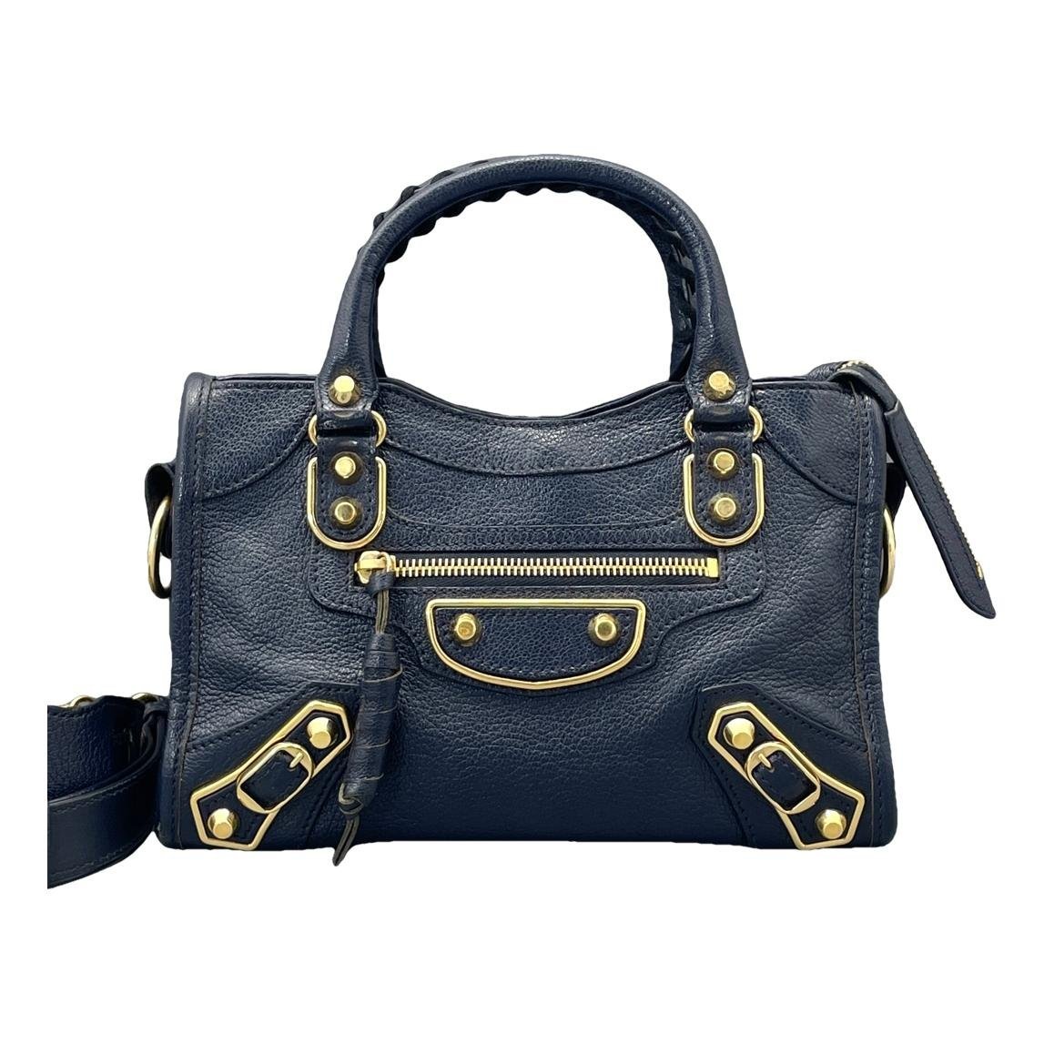 Classic Metalic leather handbag