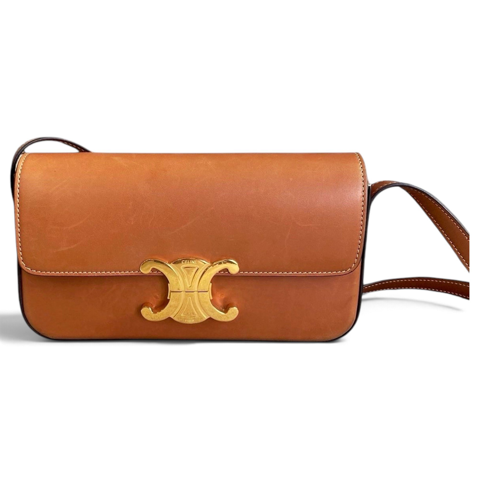 Triomphe leather handbag