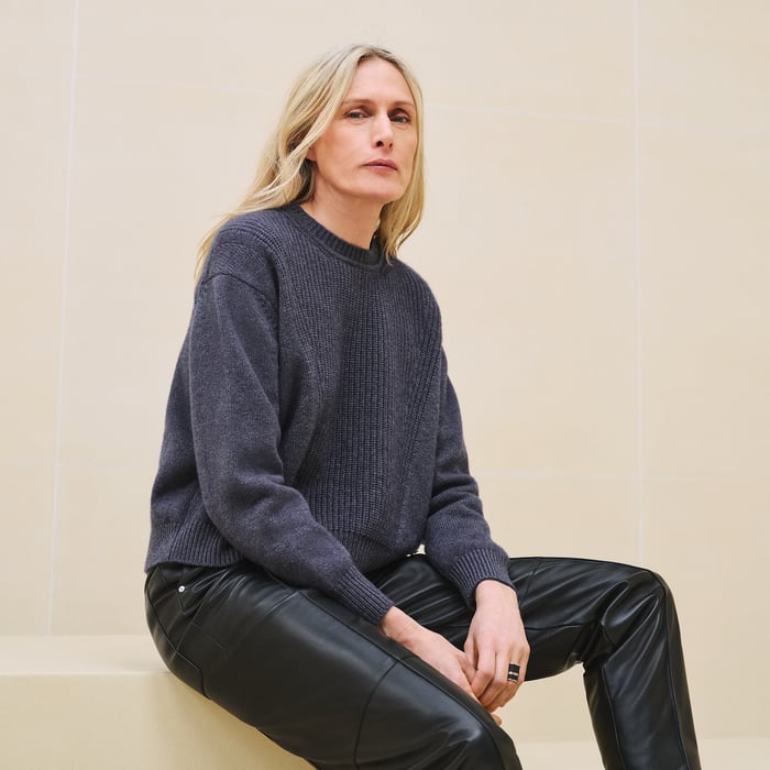 Violet Améthyste Cashmere Long-sleeve Sweater