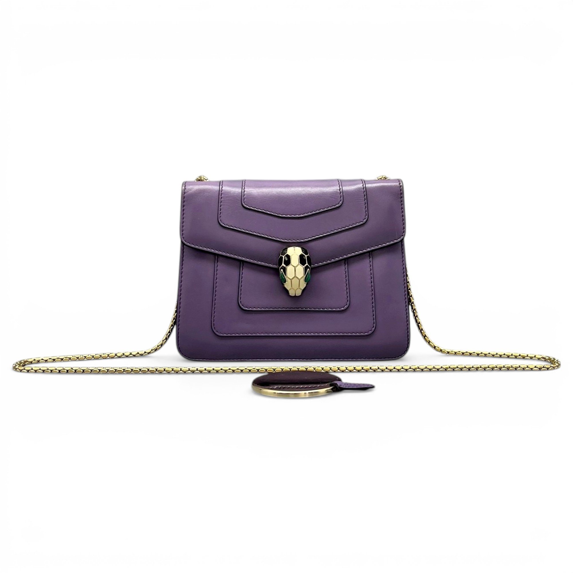 Serpenti leather handbag