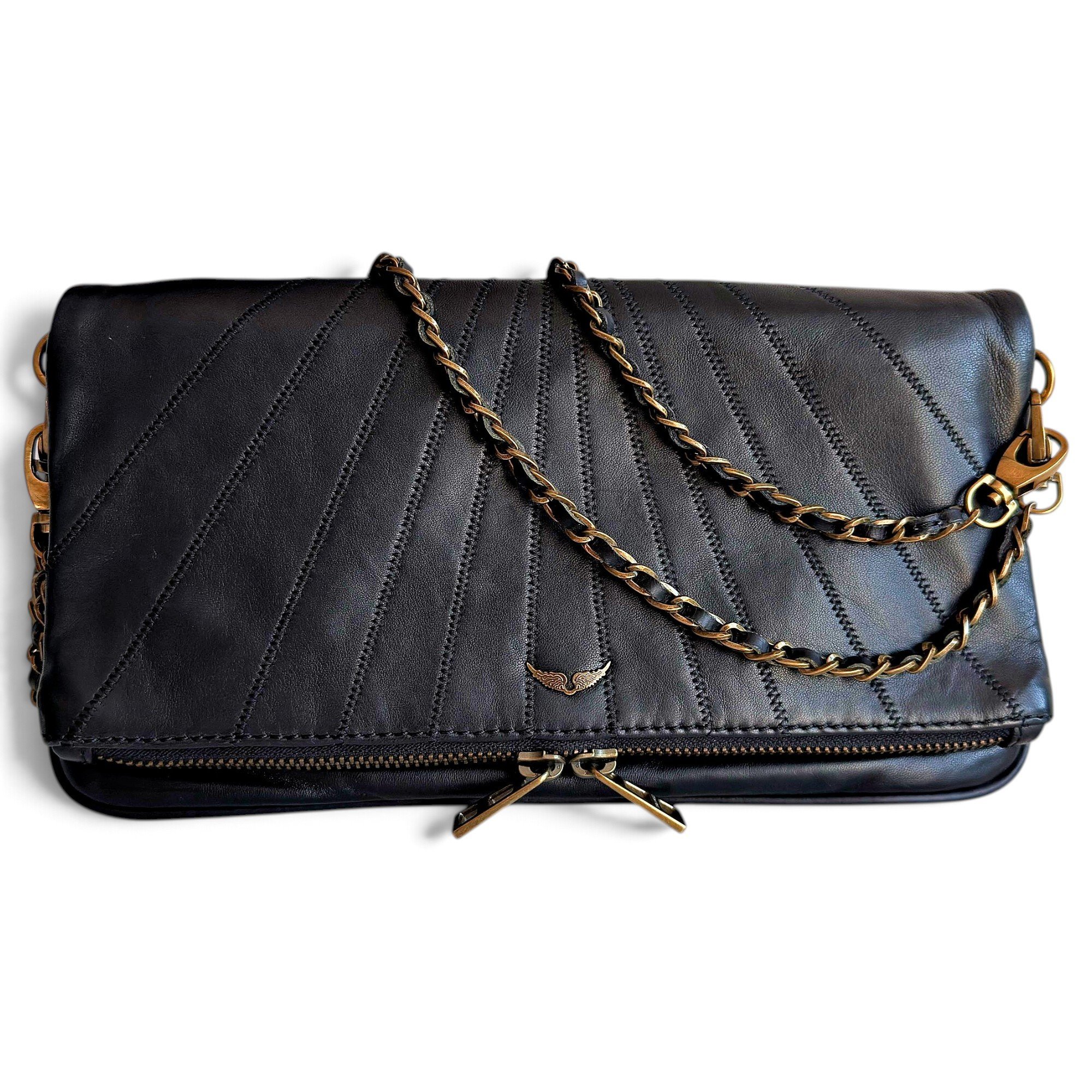 Rock leather crossbody bag
