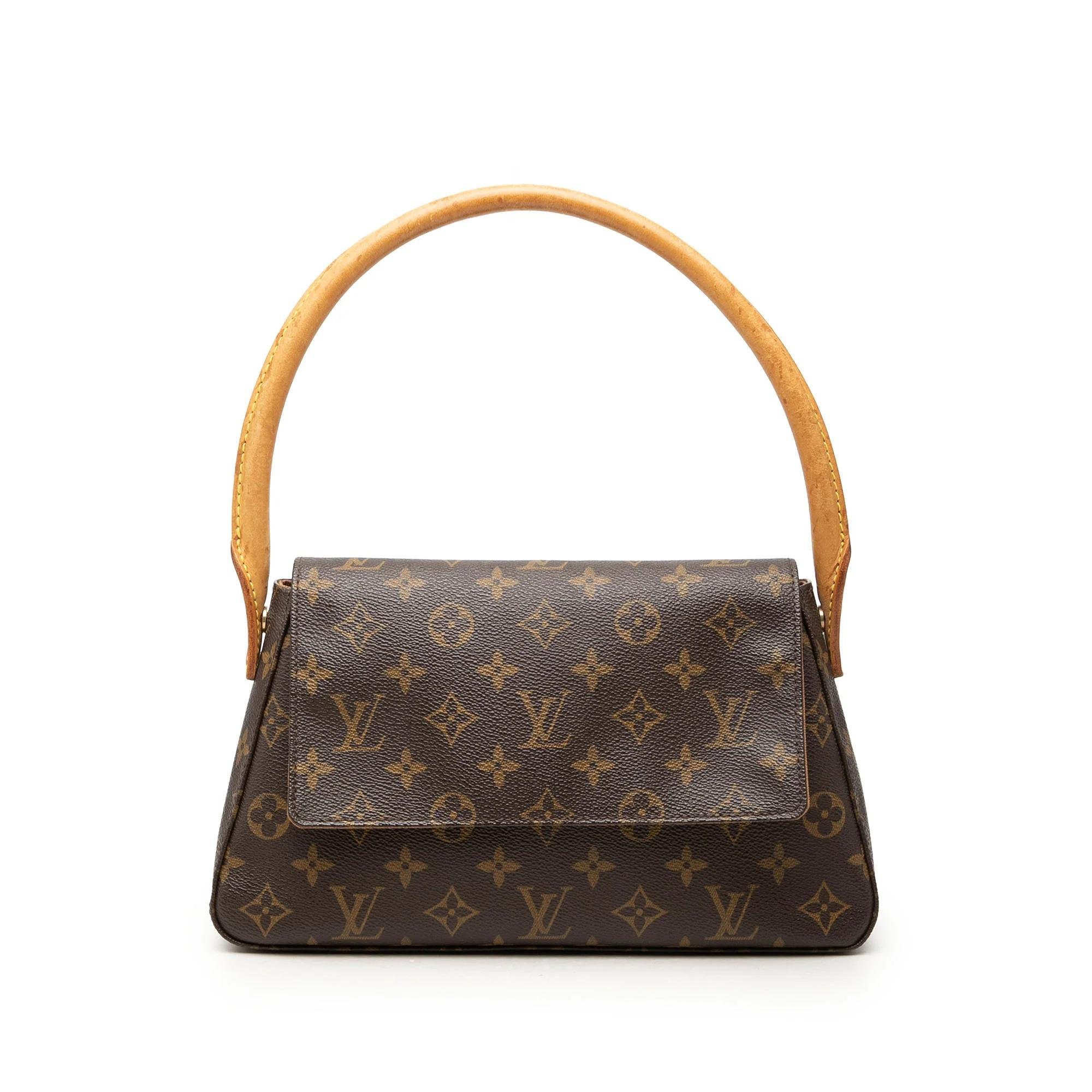 Looping leather handbag