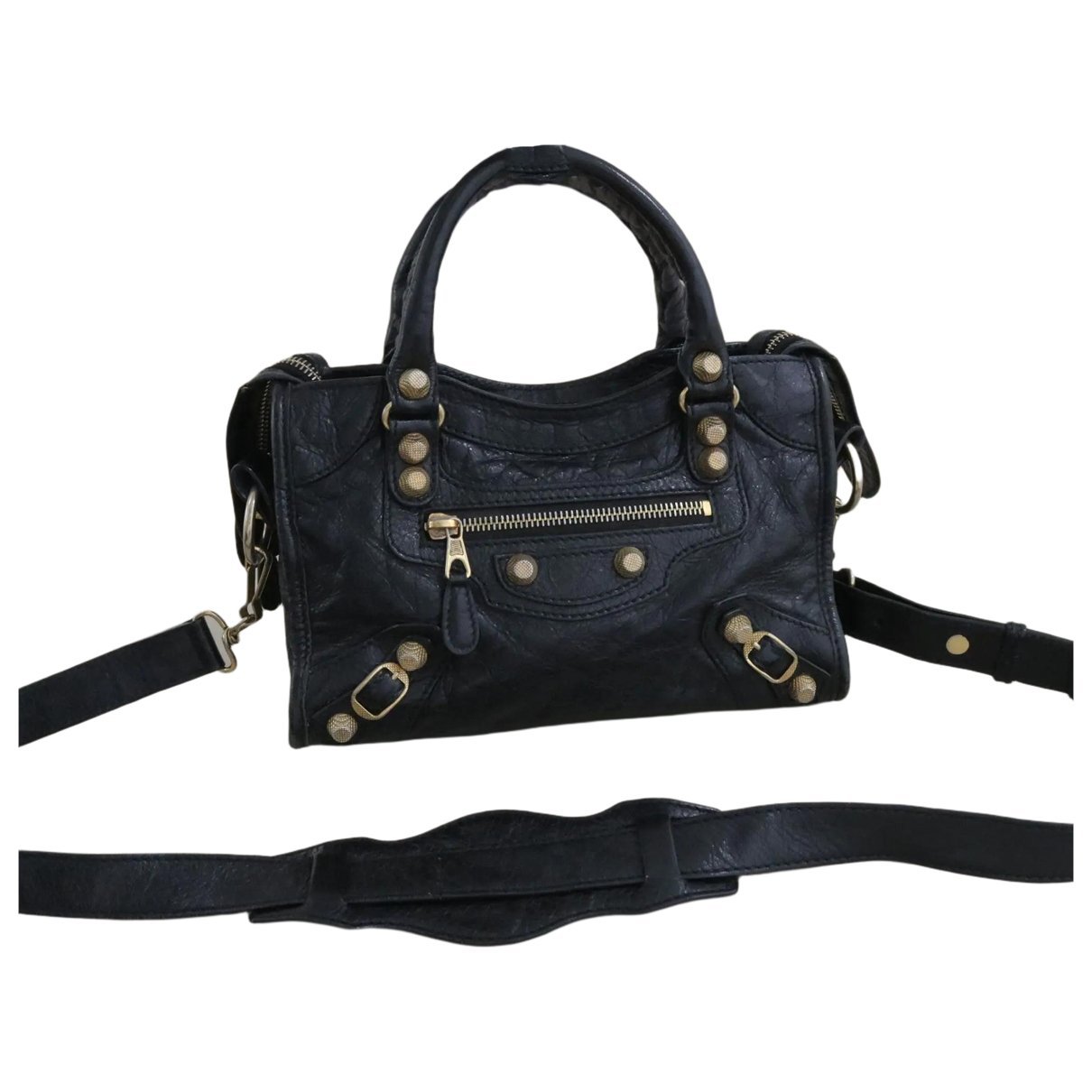 City leather handbag