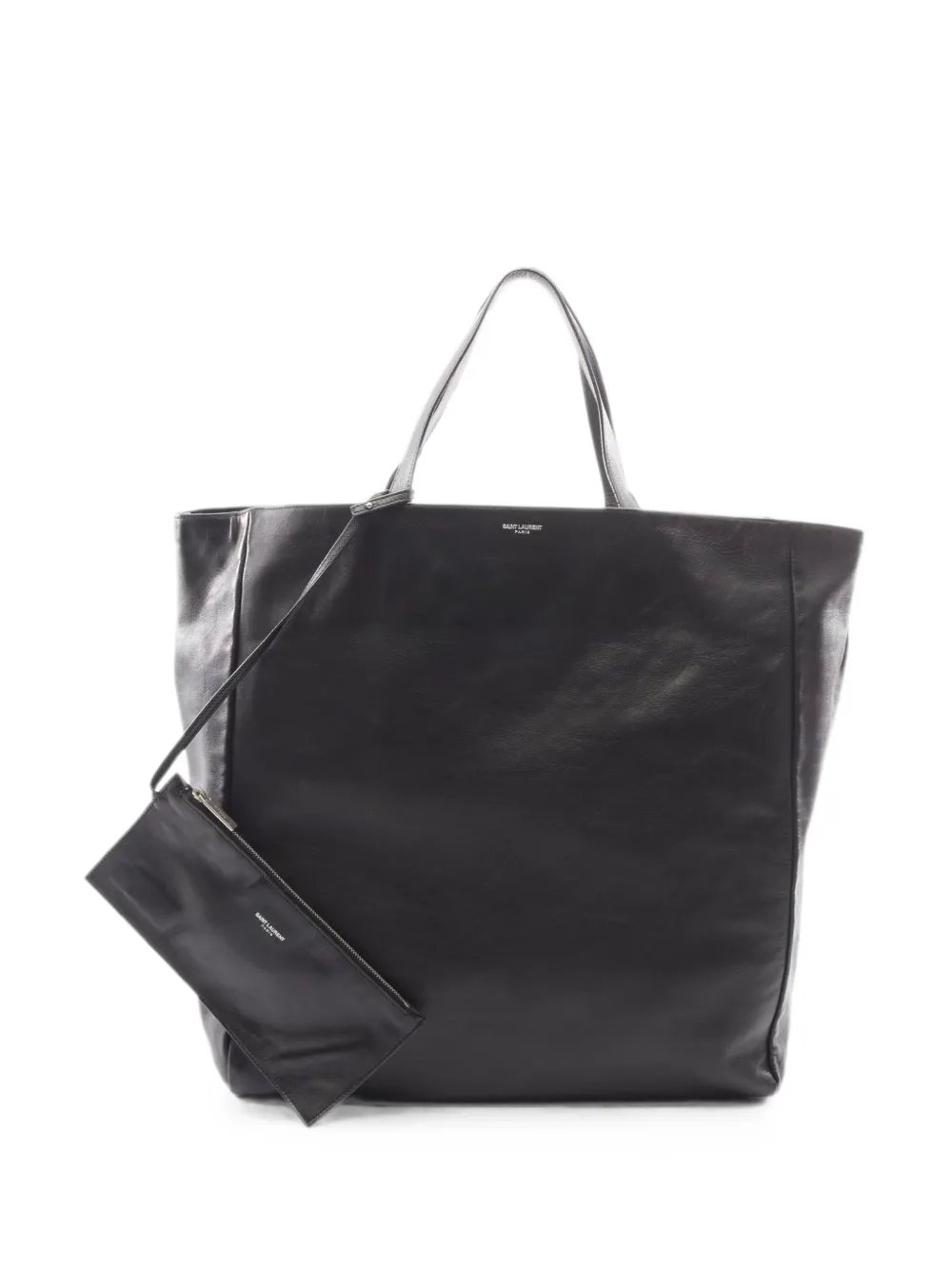 2000s logo-print leather tote bag