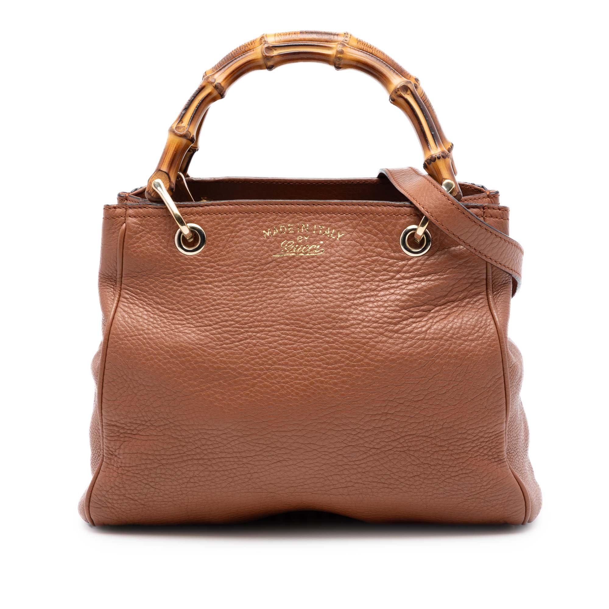 Bamboo pony-style calfskin satchel