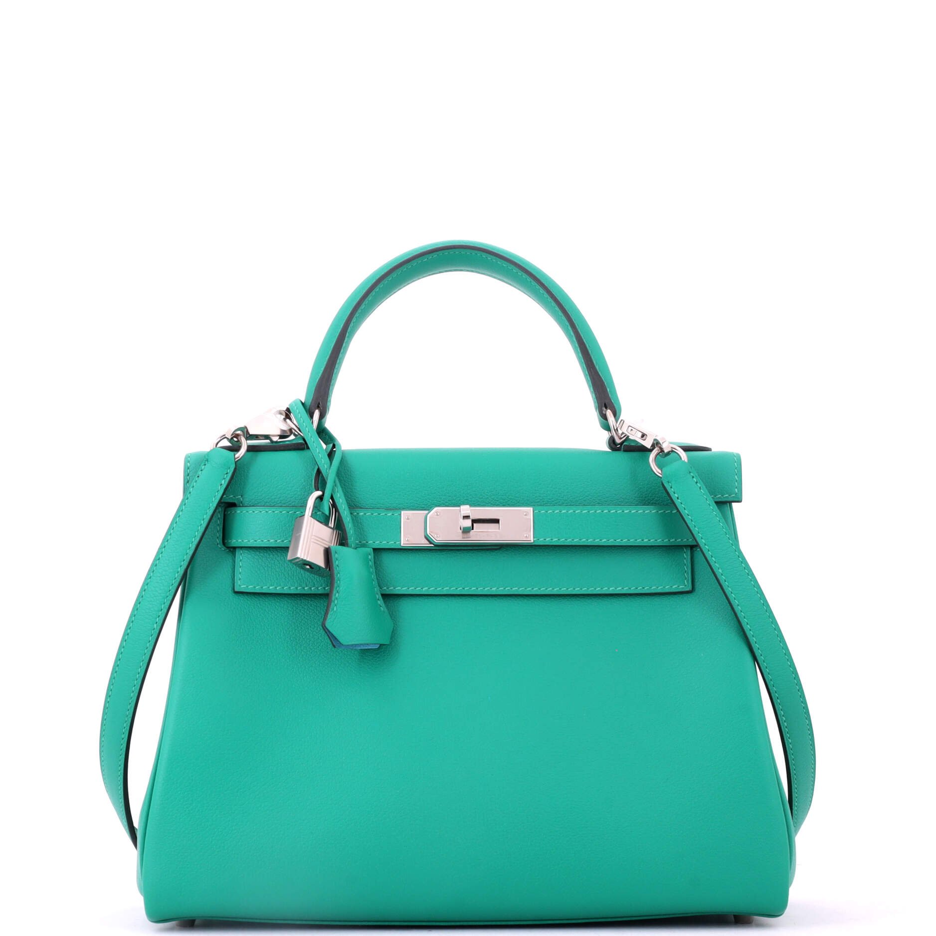 Kelly Handbag Verso Evercolor with Palladium Hardware 28