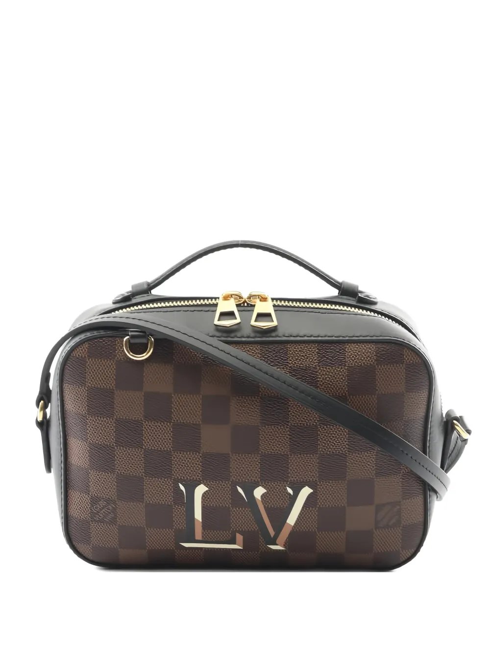 Damier Ebene Santa Monica checkerboard pattern shoulder bag