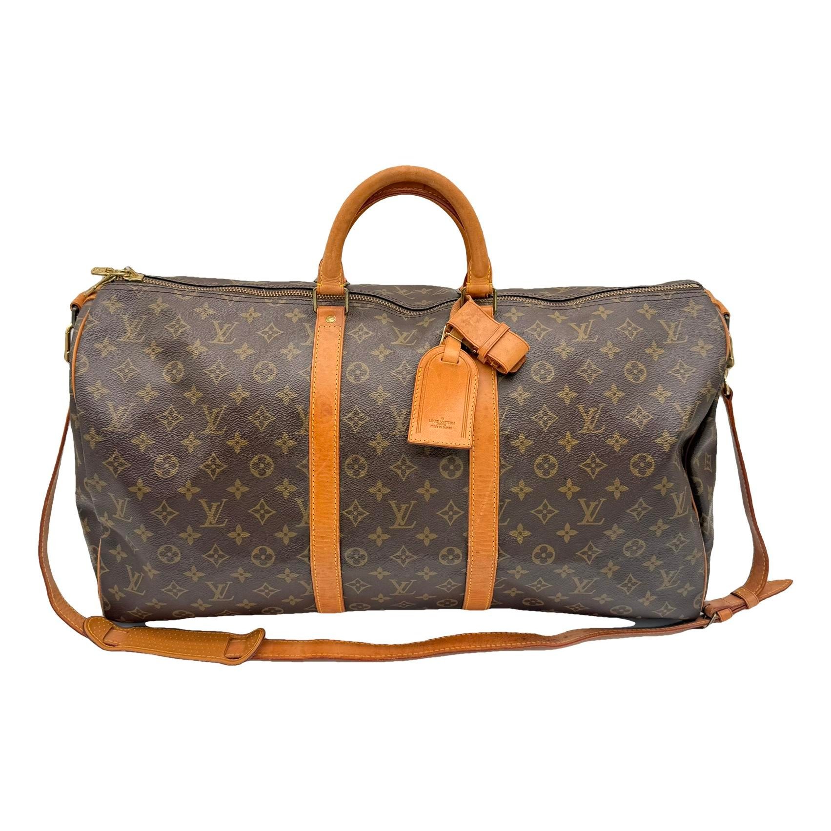 Keepall leather travel bag
