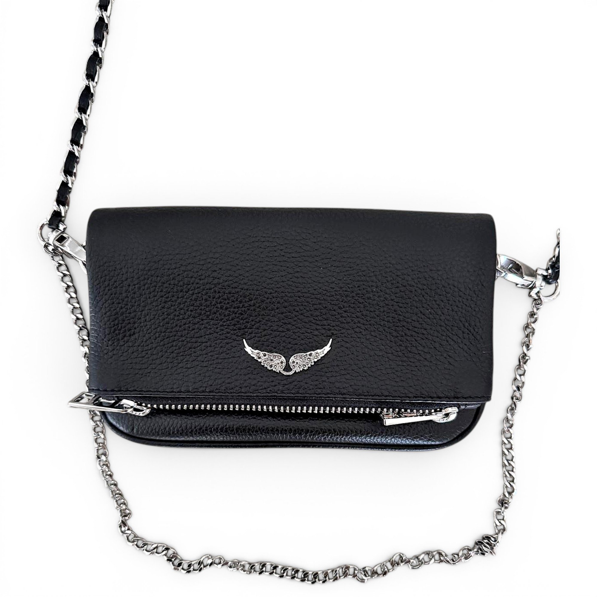 Rock leather crossbody bag