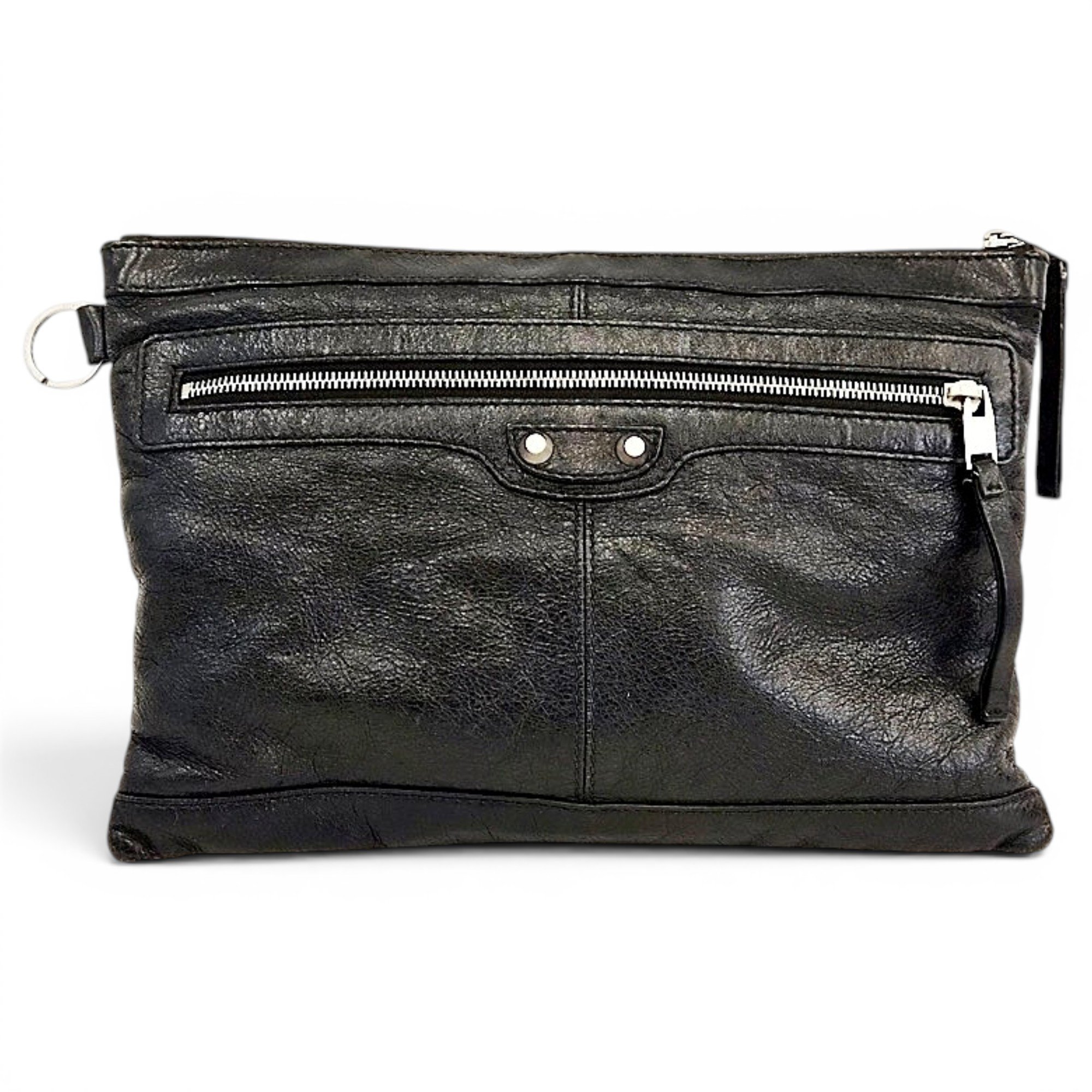City Clip leather clutch bag
