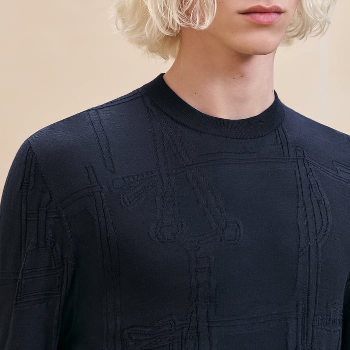 Marine "Jeu De Points Harnais" Crewneck Sweater
