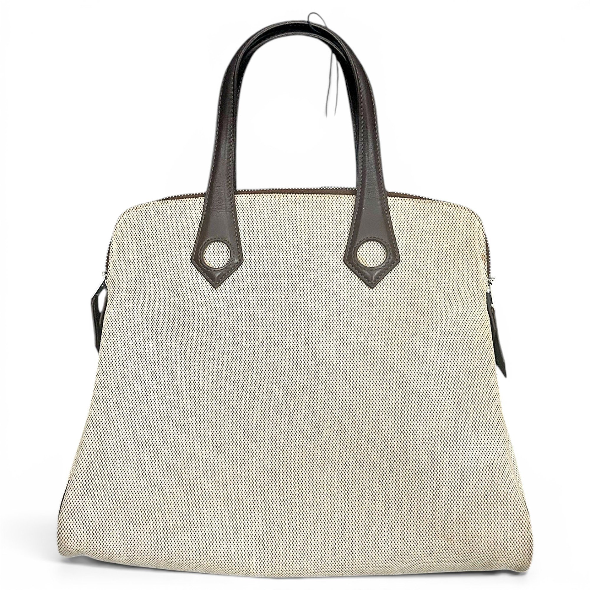 Trim leather handbag