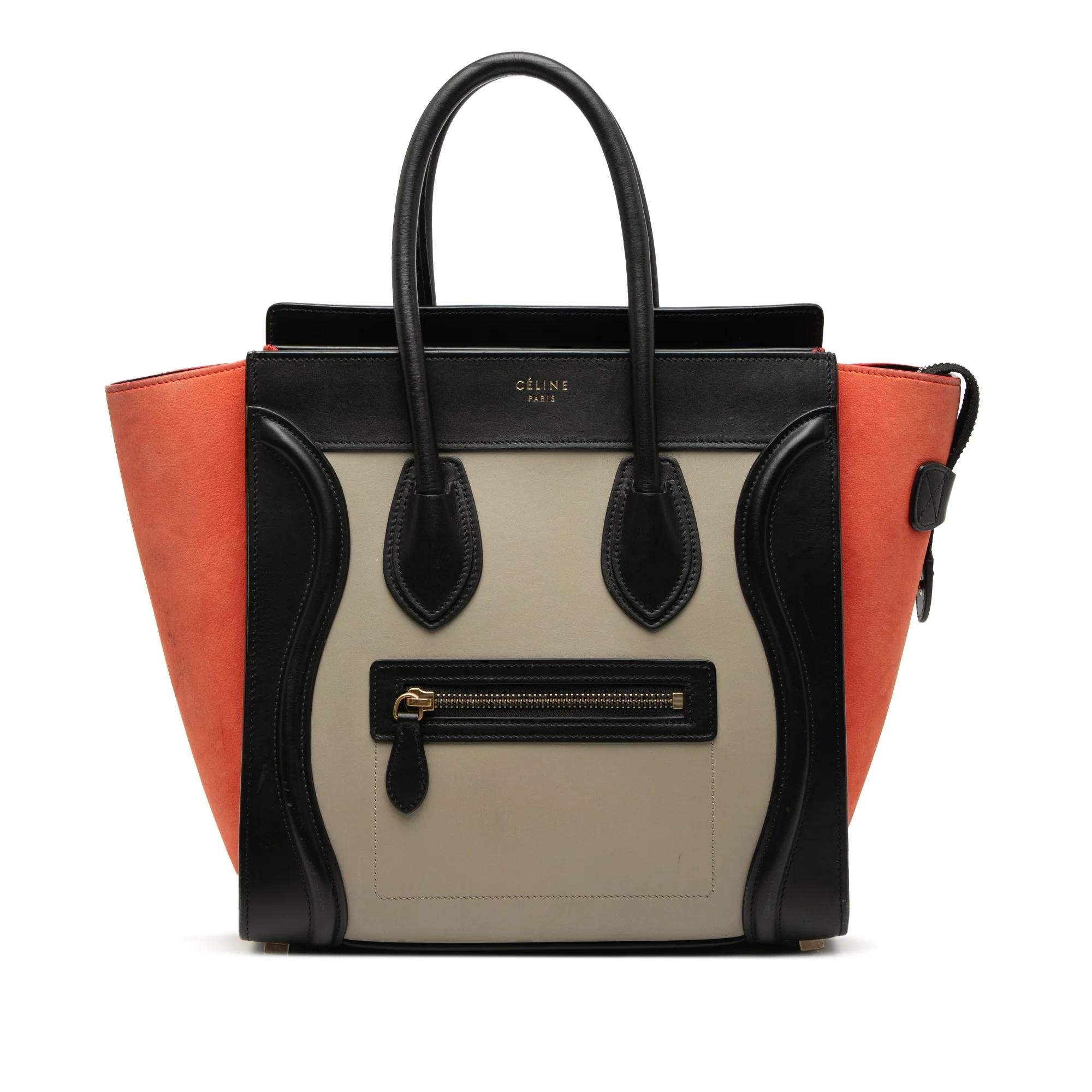 Luggage pony-style calfskin handbag