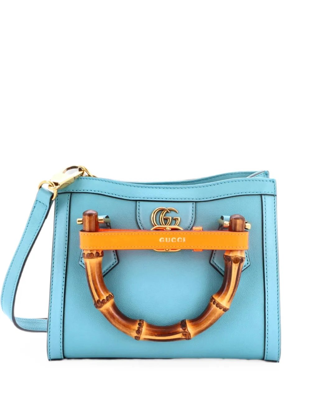 Diana NM Bamboo Handle Tote Leather Mini crossbody bag