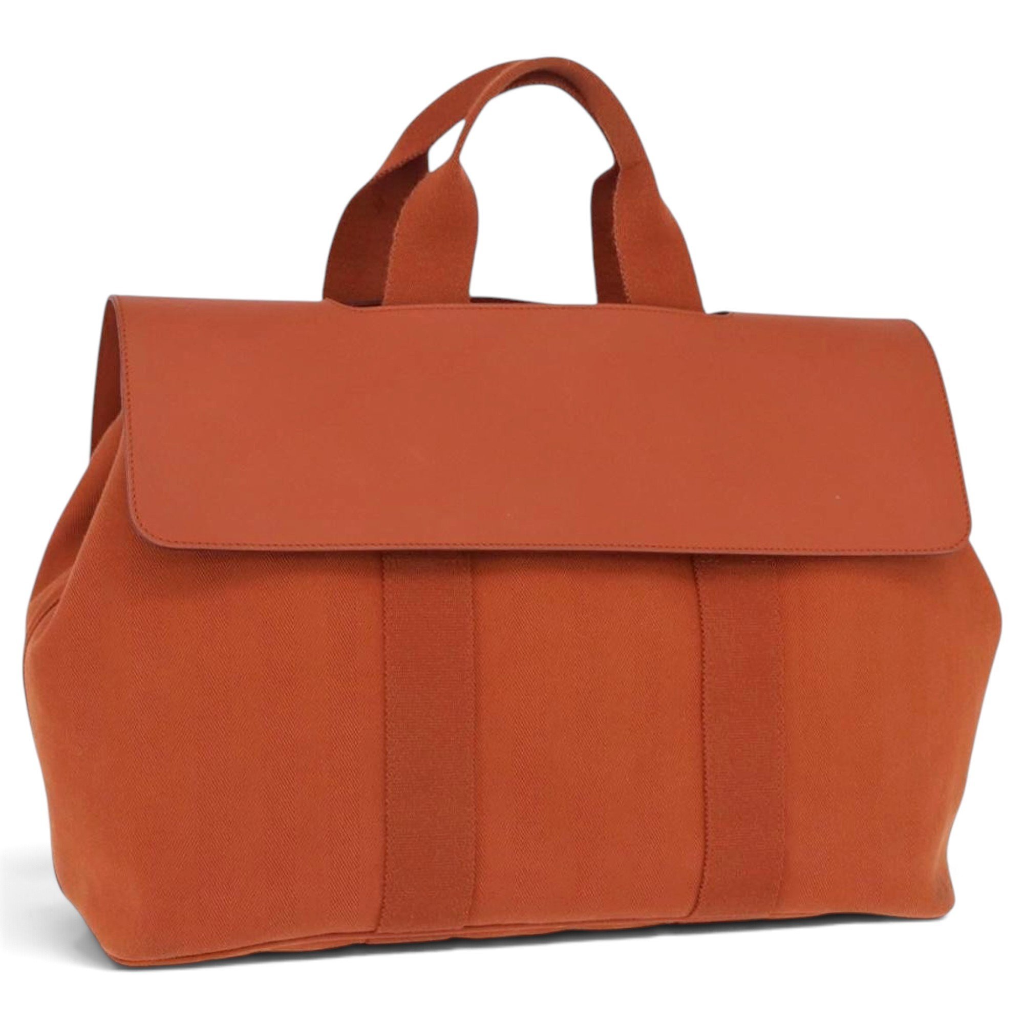 Hermes Valparaiso Handbag Orange Toile So H