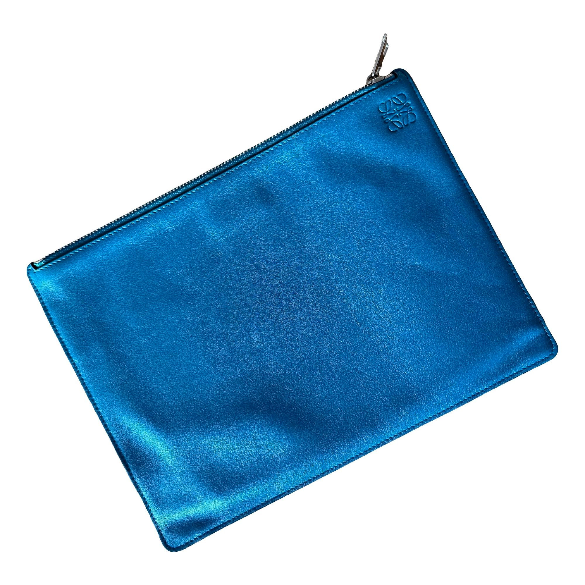 T Pouch leather clutch bag