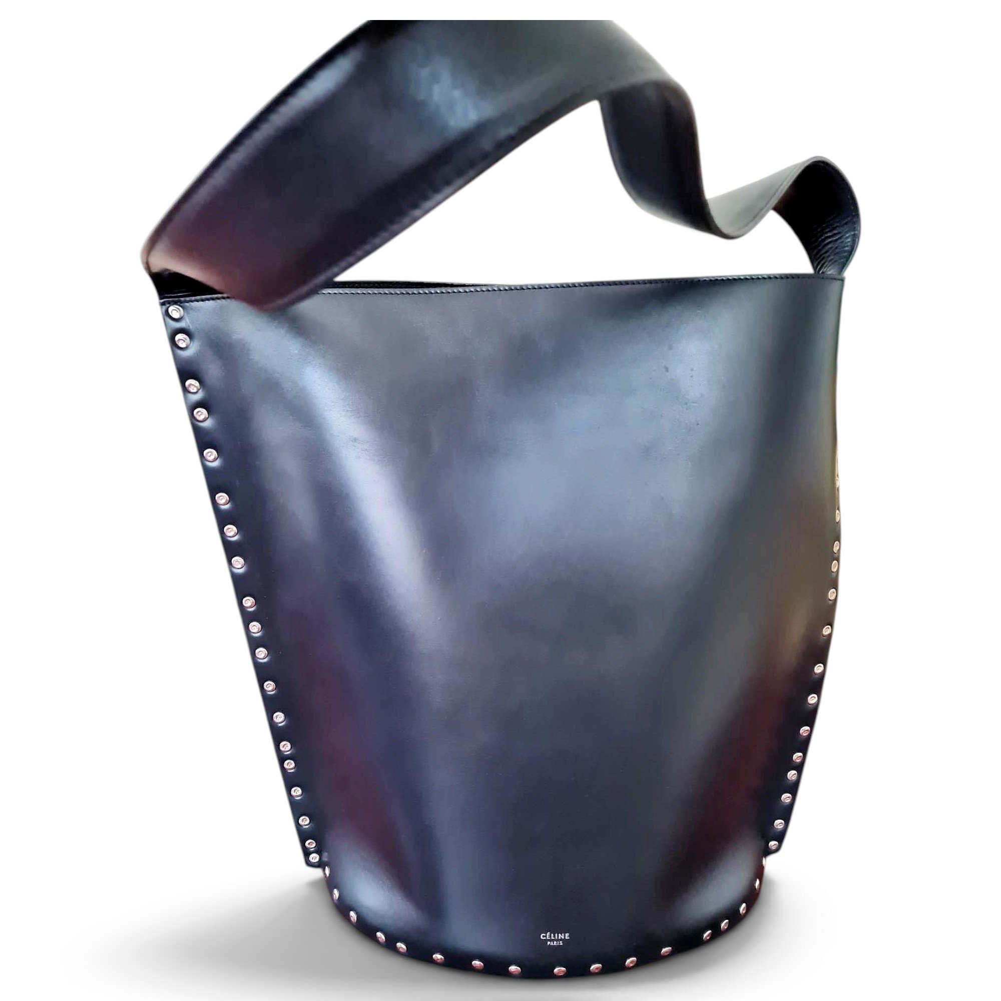 Seau Sangle leather handbag