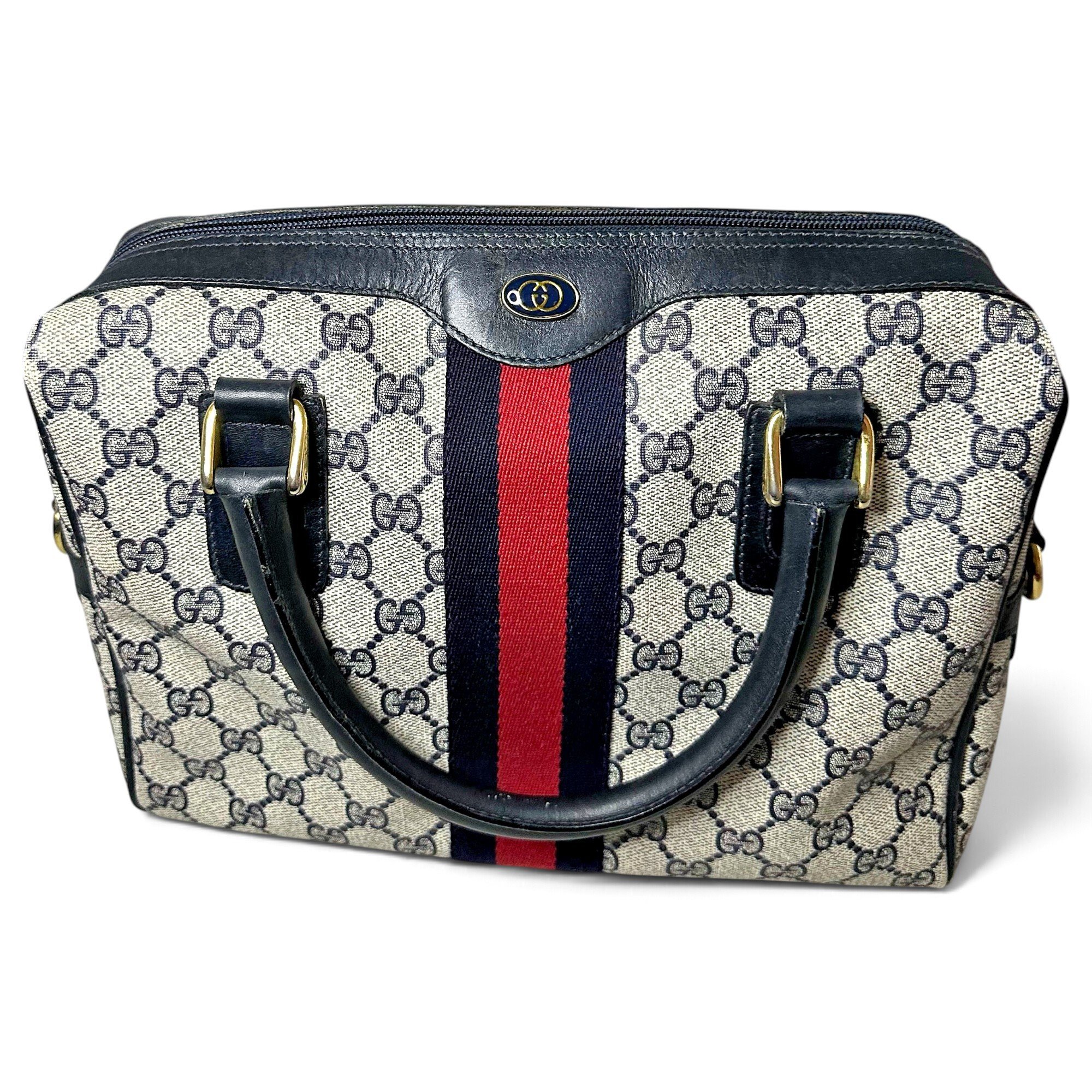 Ophidia leather bowling bag
