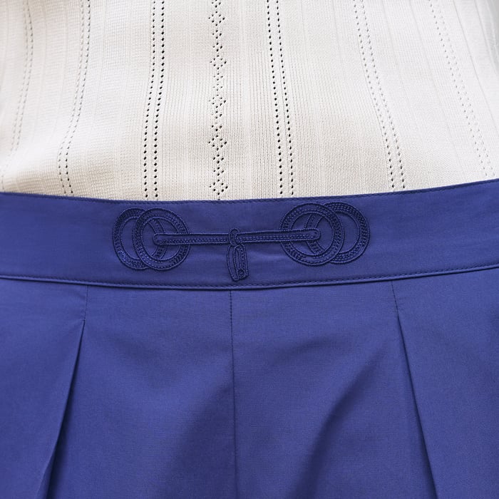 Bleu Roi Embroidered Beach Pants