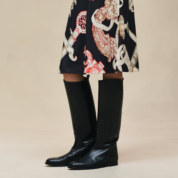 Noir "Ferronnerie Remix" Slanted Skirt