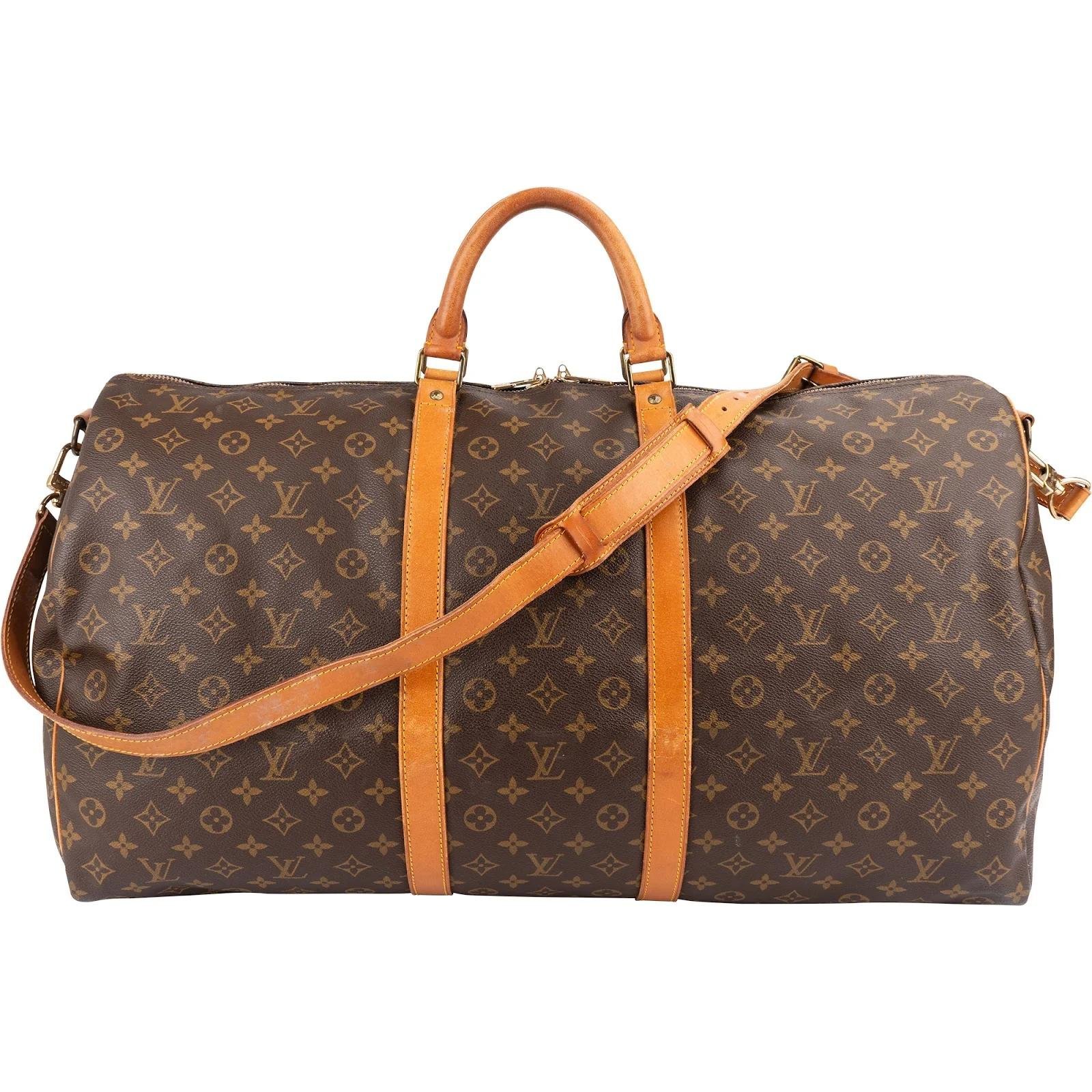 Keepall leather travel bag