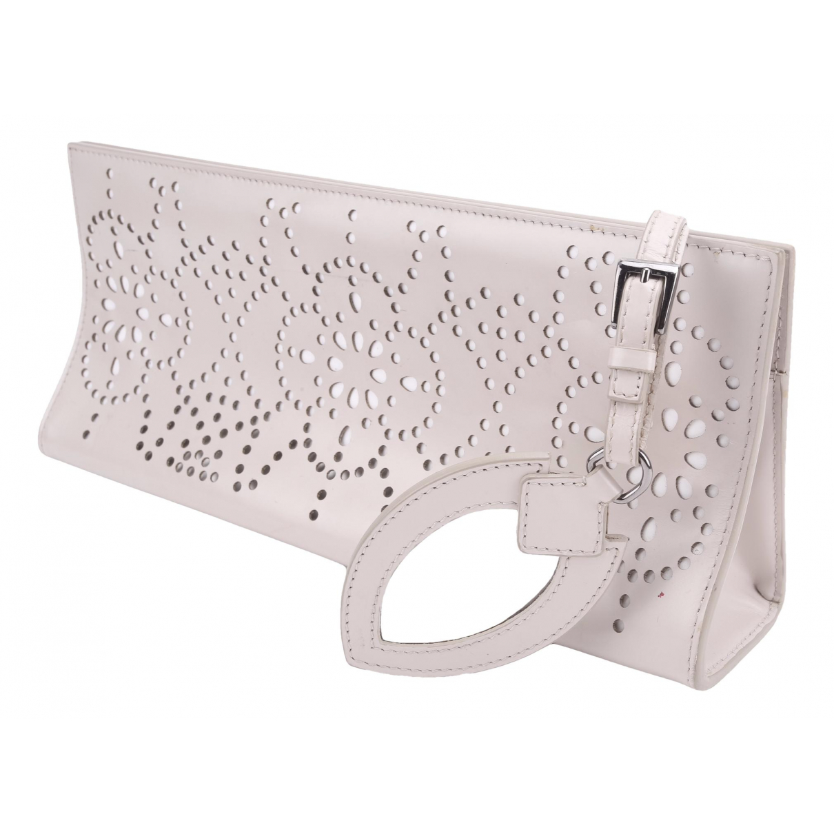 Leather clutch bag