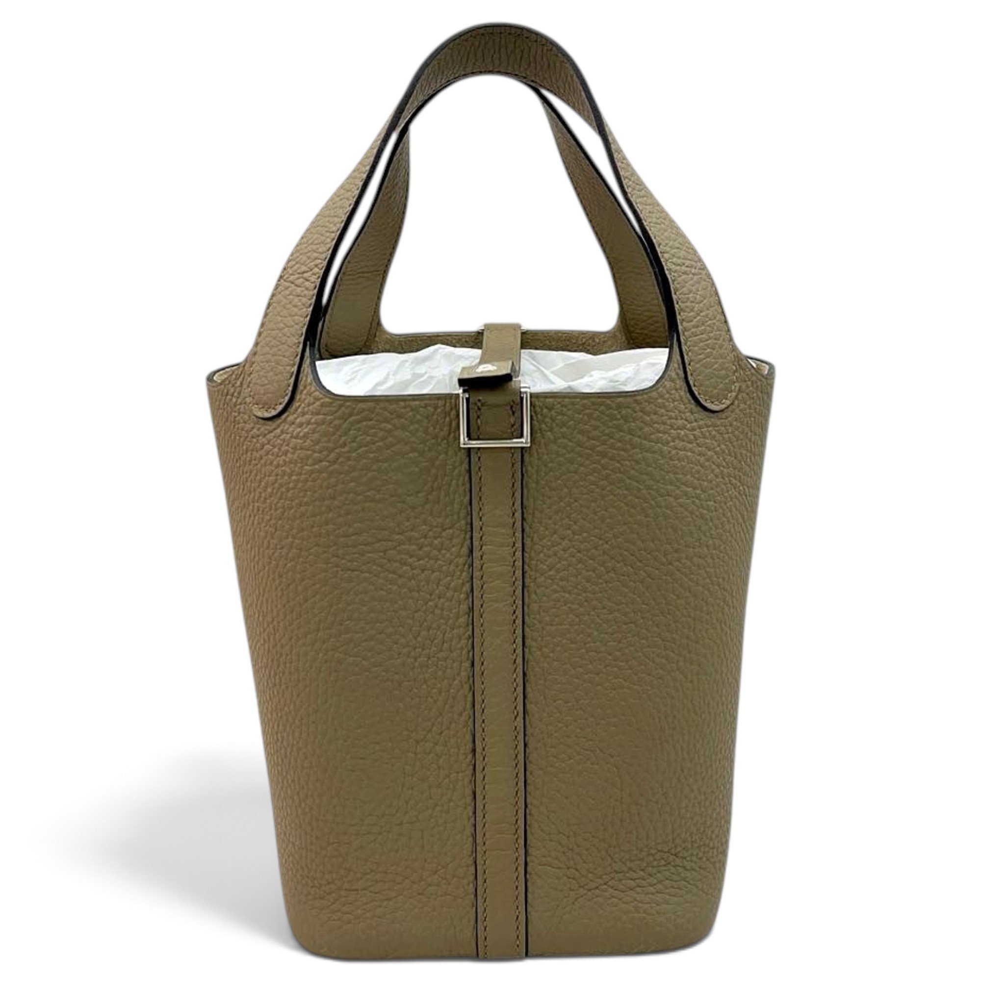 Picotin leather tote