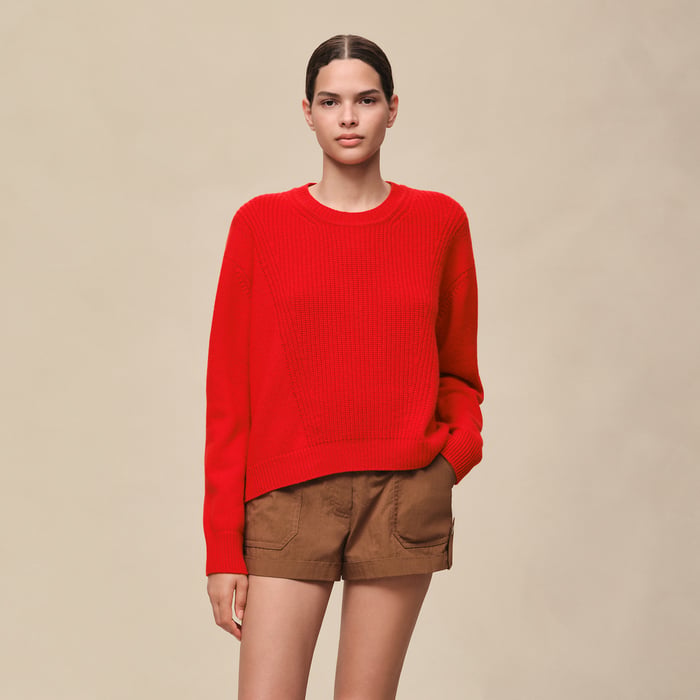Rouge Amazone Cashmere Long-sleeve Sweater