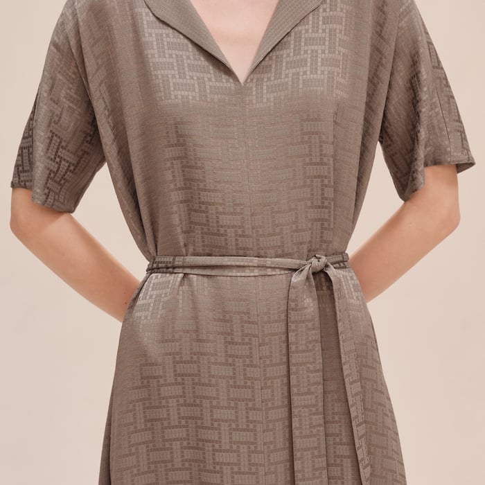 Caftan Ceinturé Motif « mosaïque »