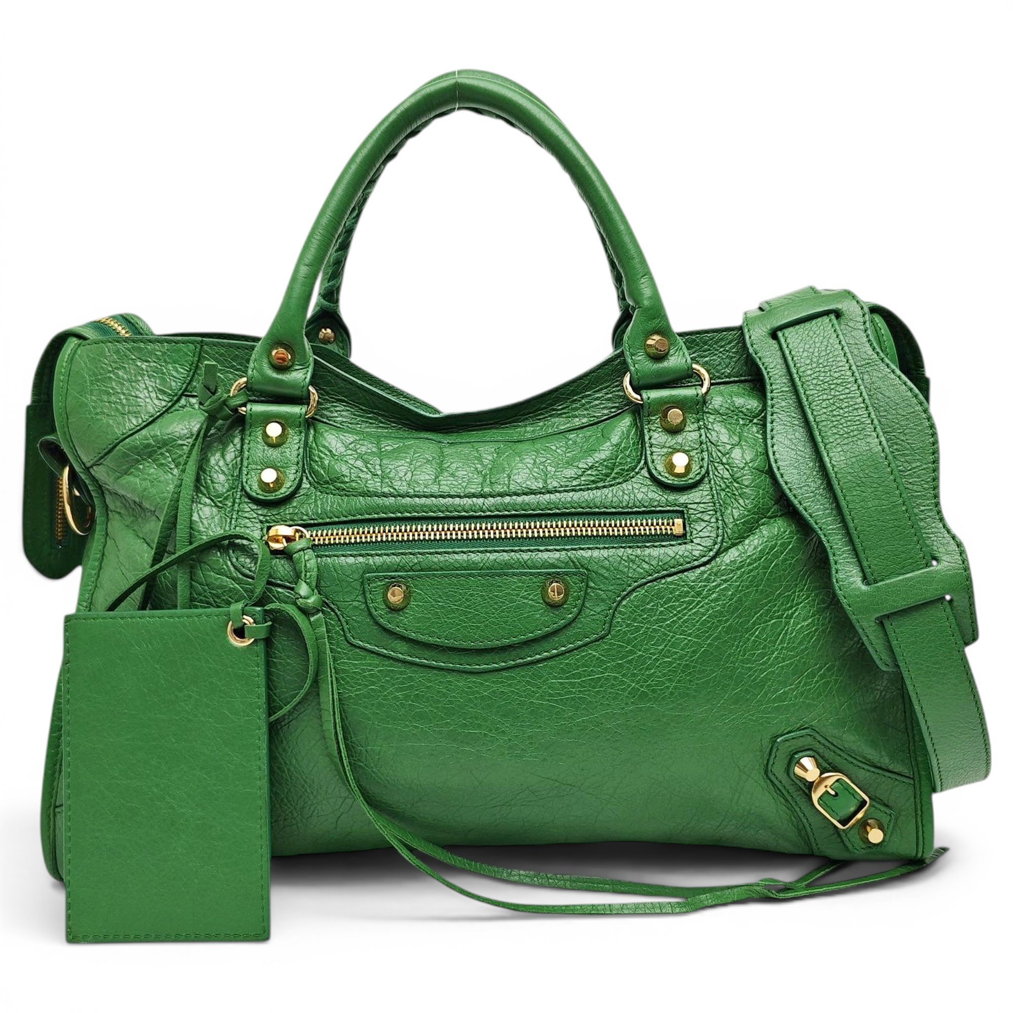 City leather handbag