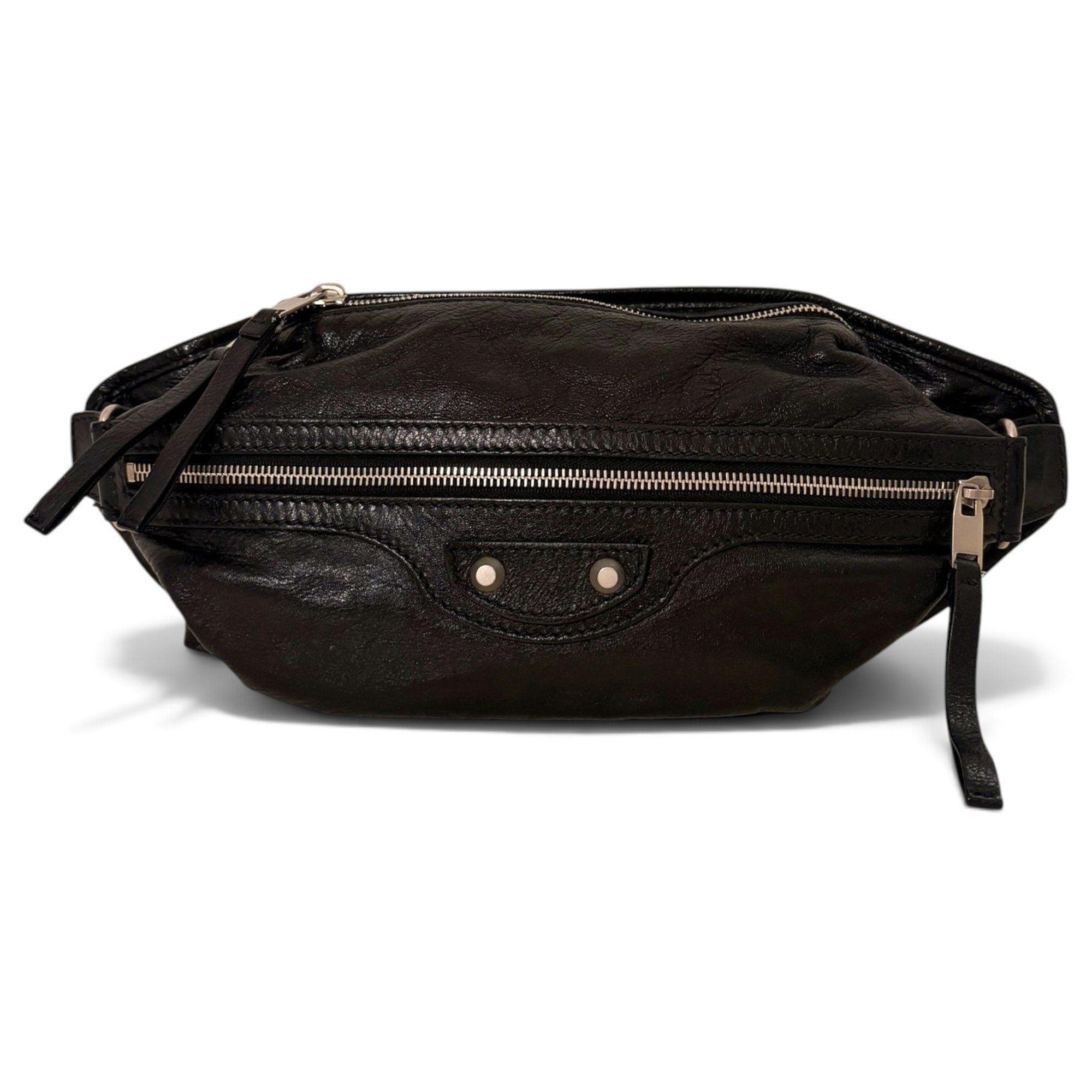 City leather handbag