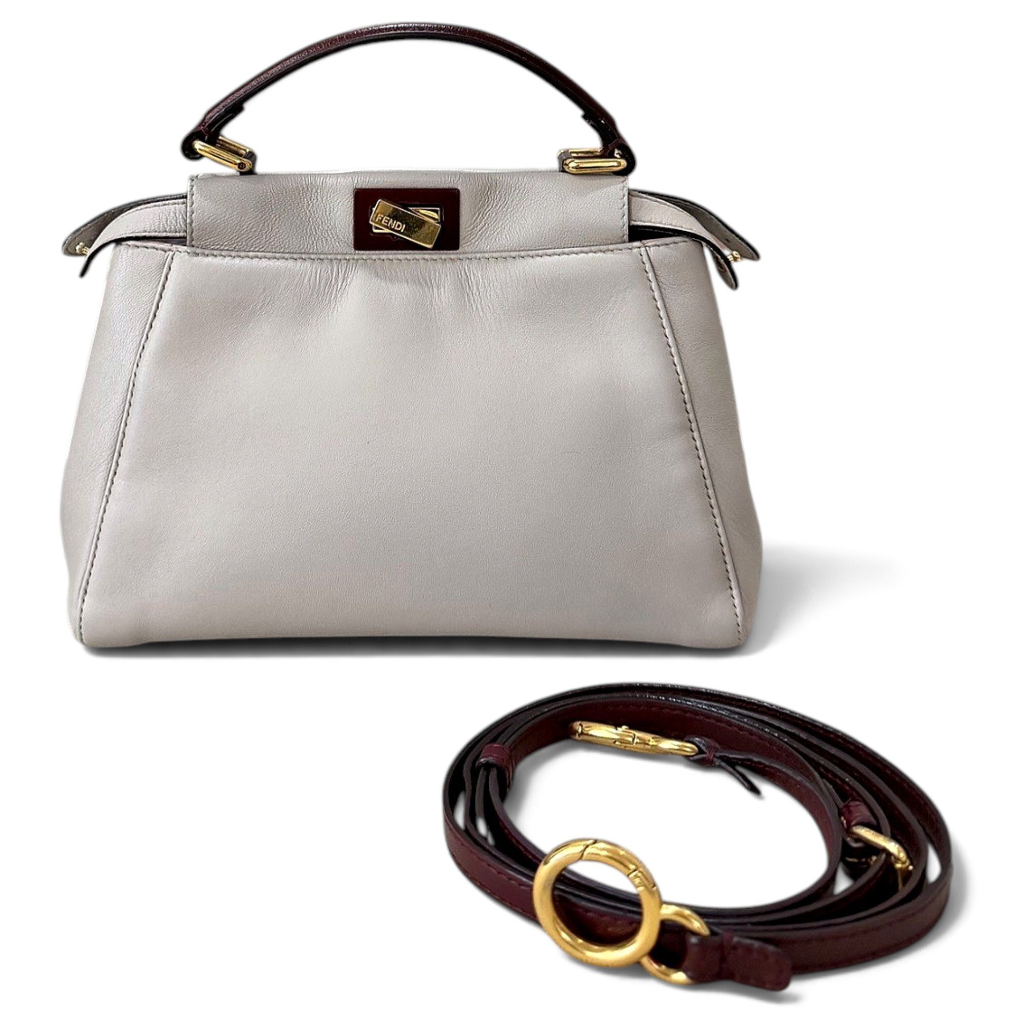 Peekaboo linen handbag