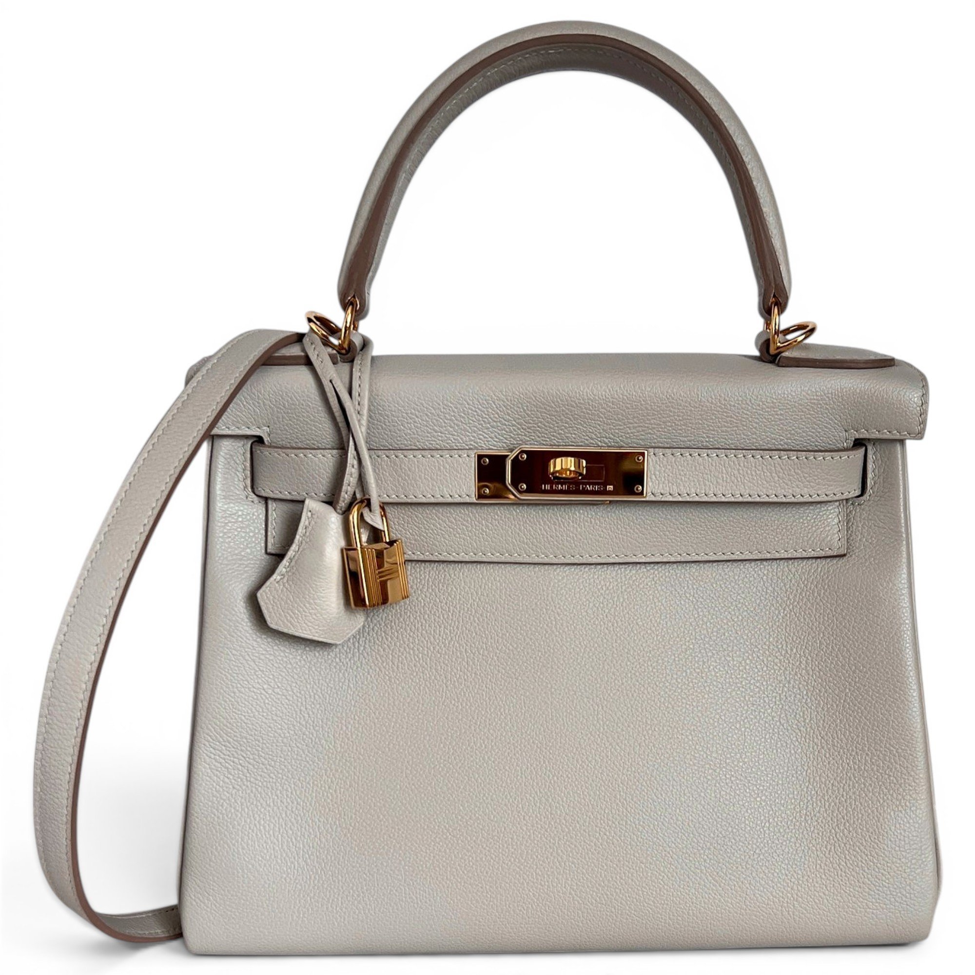 Hermes Kelly 28 Handbag Gris Perle Togo Leather 2020