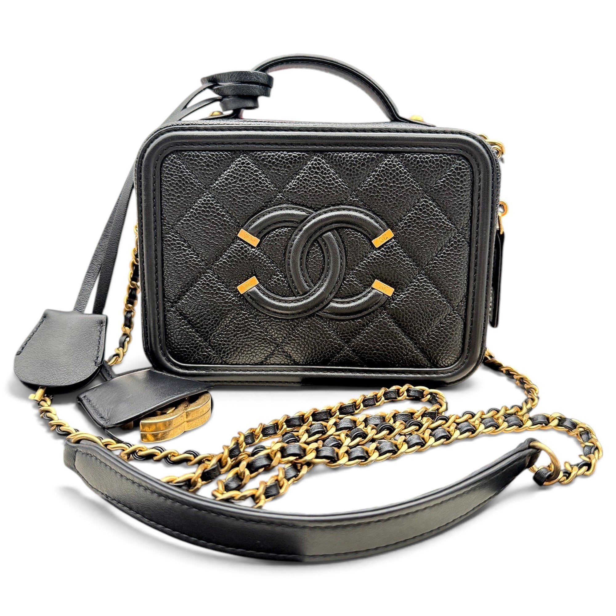 Vanity leather handbag