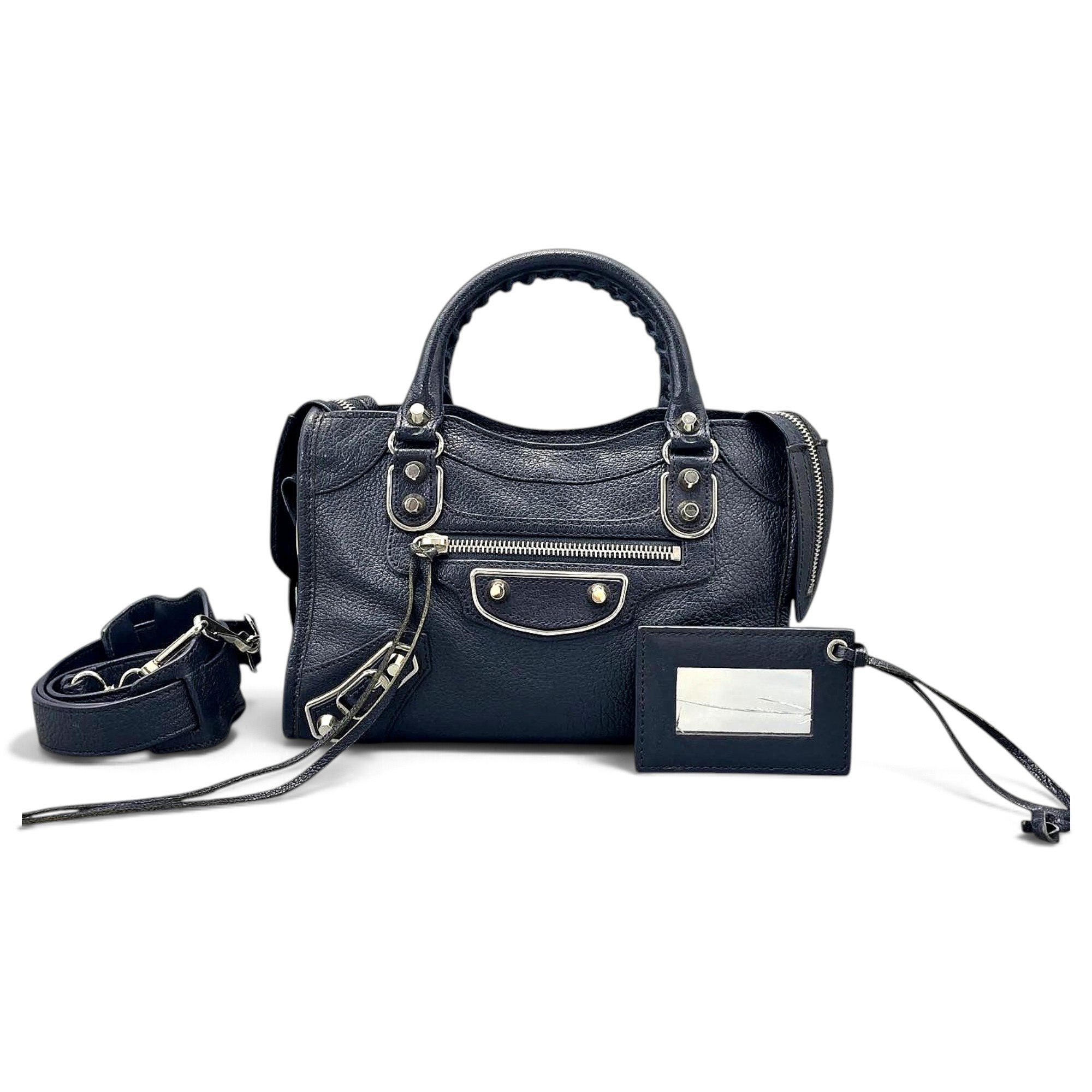 City leather mini bag