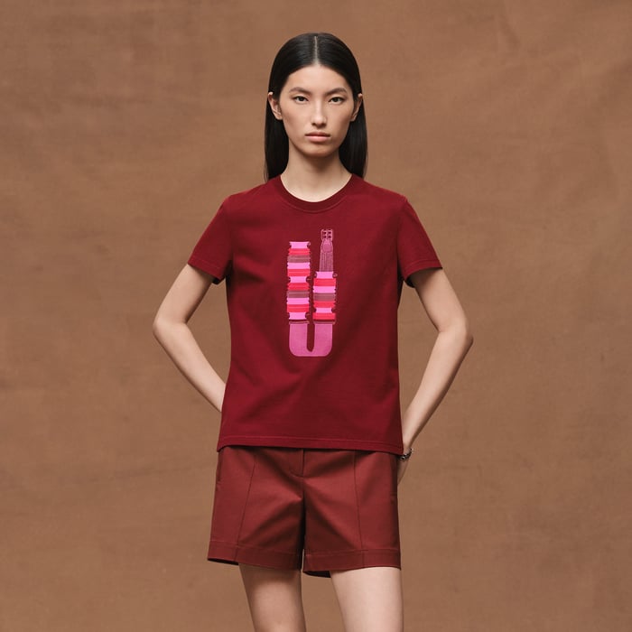 Rouge Carmin Printed Straight T-shirt